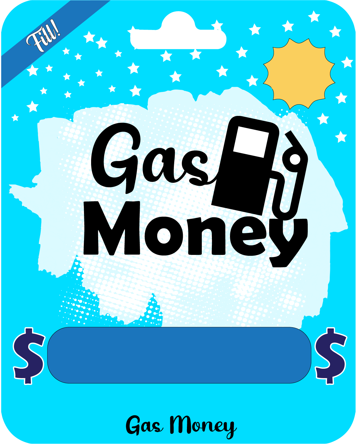 Gas Money Card Holder | Gas Gift Card | Gas Money Gift Card | Cash Money Card | Gift for Adults | Gift Tag | Gift Bag Tag