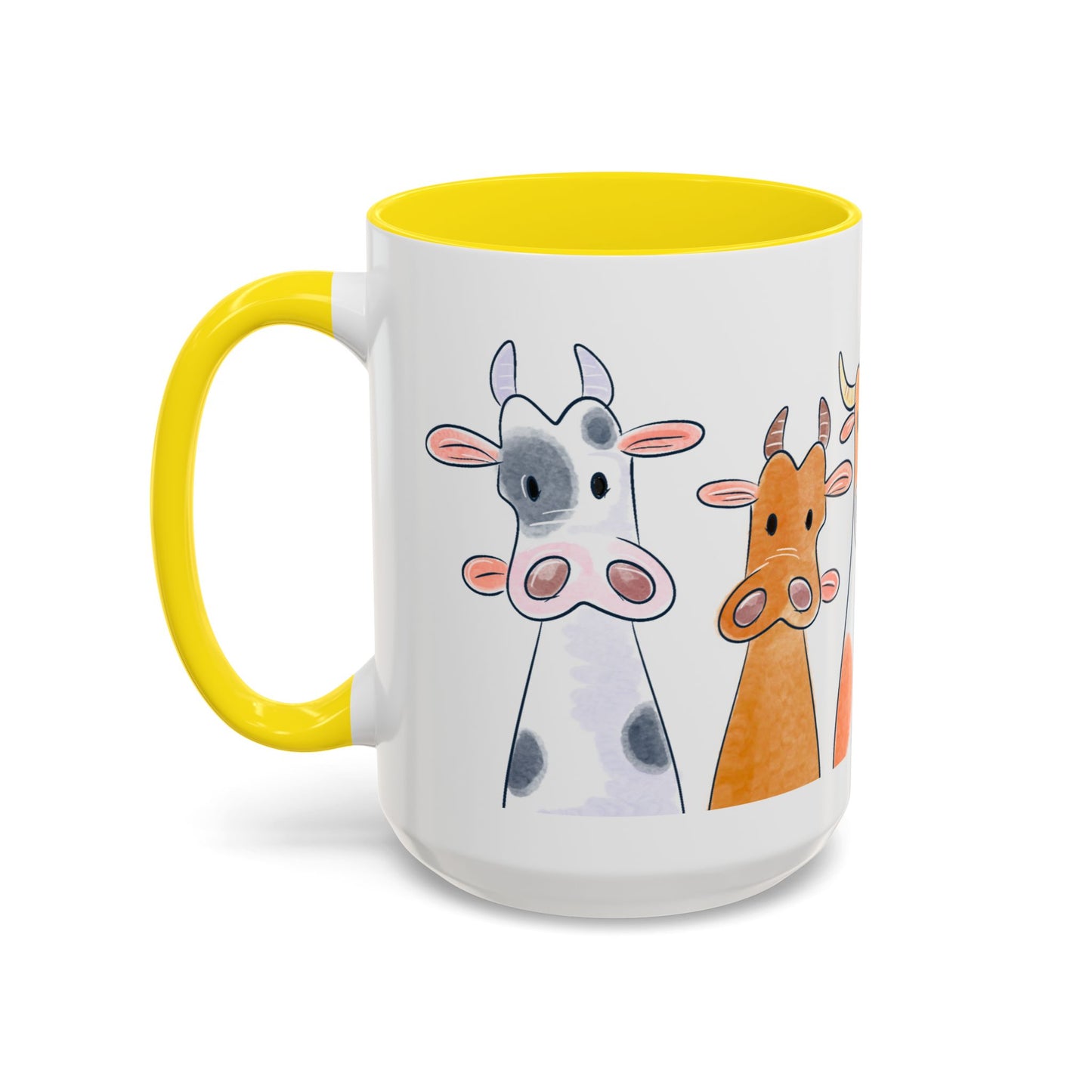 Cute Cow Themed Accent Coffee Mug | Perfect Gift for Animal Lovers