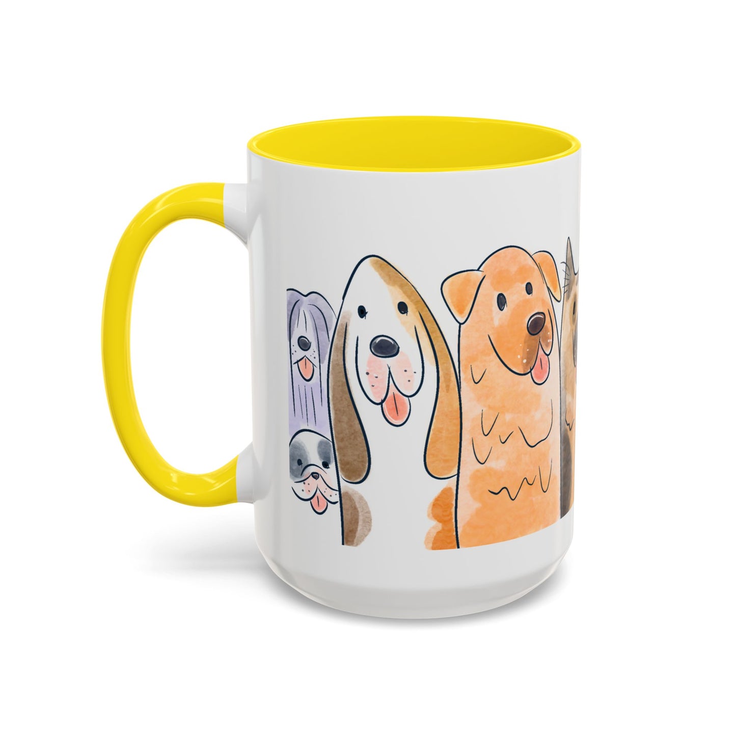 Cute Dog Breeds Accent Coffee Mug | Perfect Gift for Dog Lovers