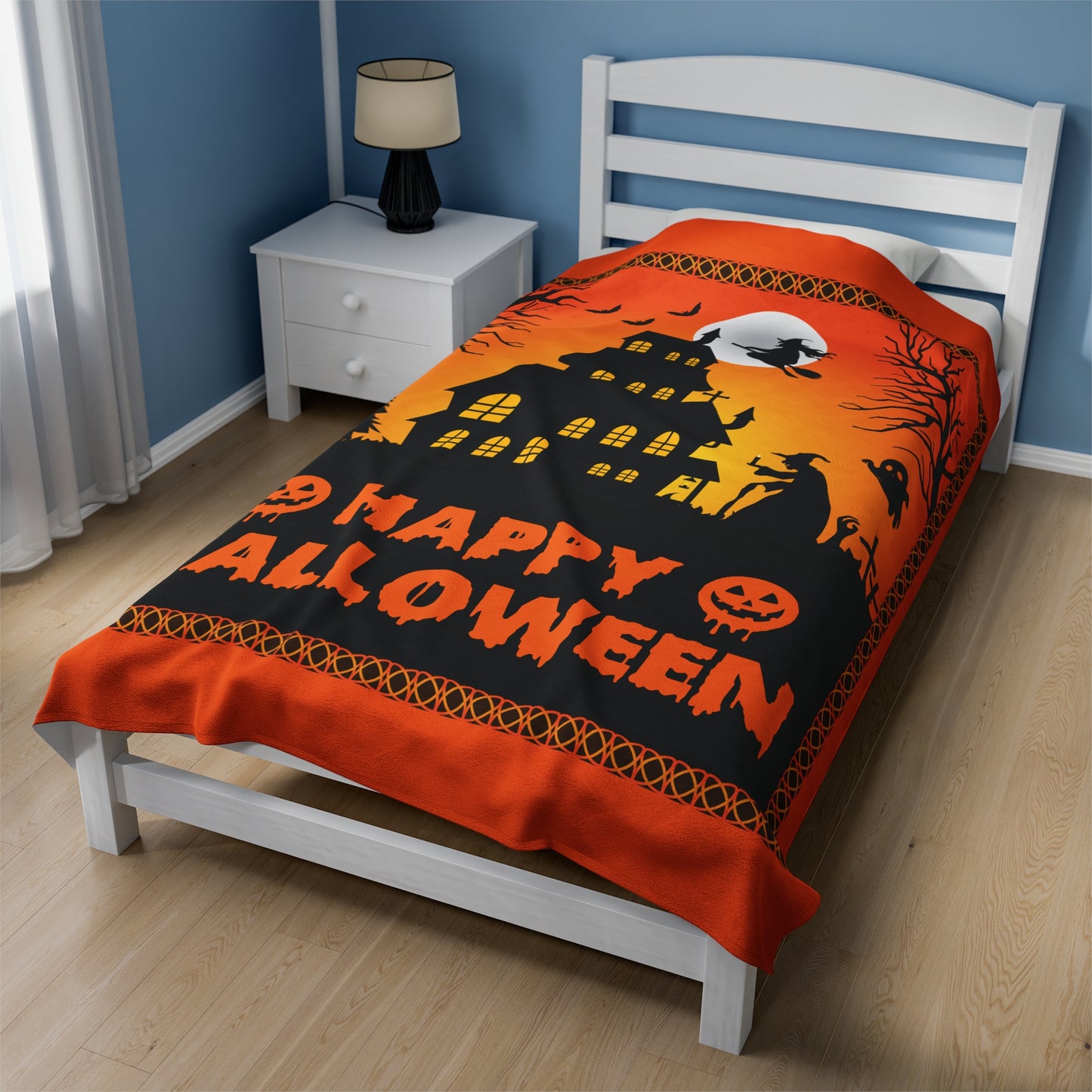 Velveteen Plush Blanket | This is My Halloween Movie Watching Blanket | Gift for Her | Gift for Him | Soft Touch Throw Blanket