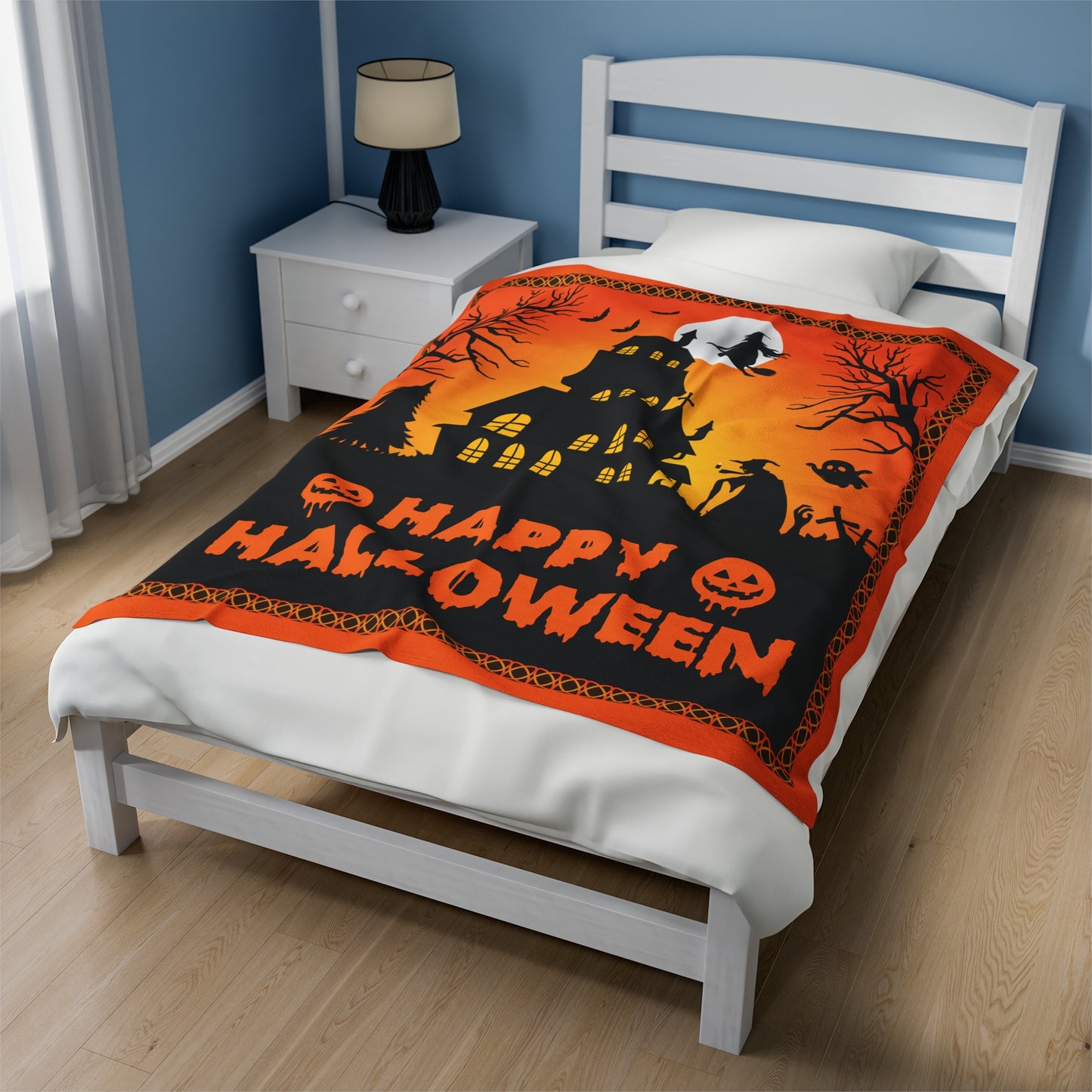 Velveteen Plush Blanket | This is My Halloween Movie Watching Blanket | Gift for Her | Gift for Him | Soft Touch Throw Blanket