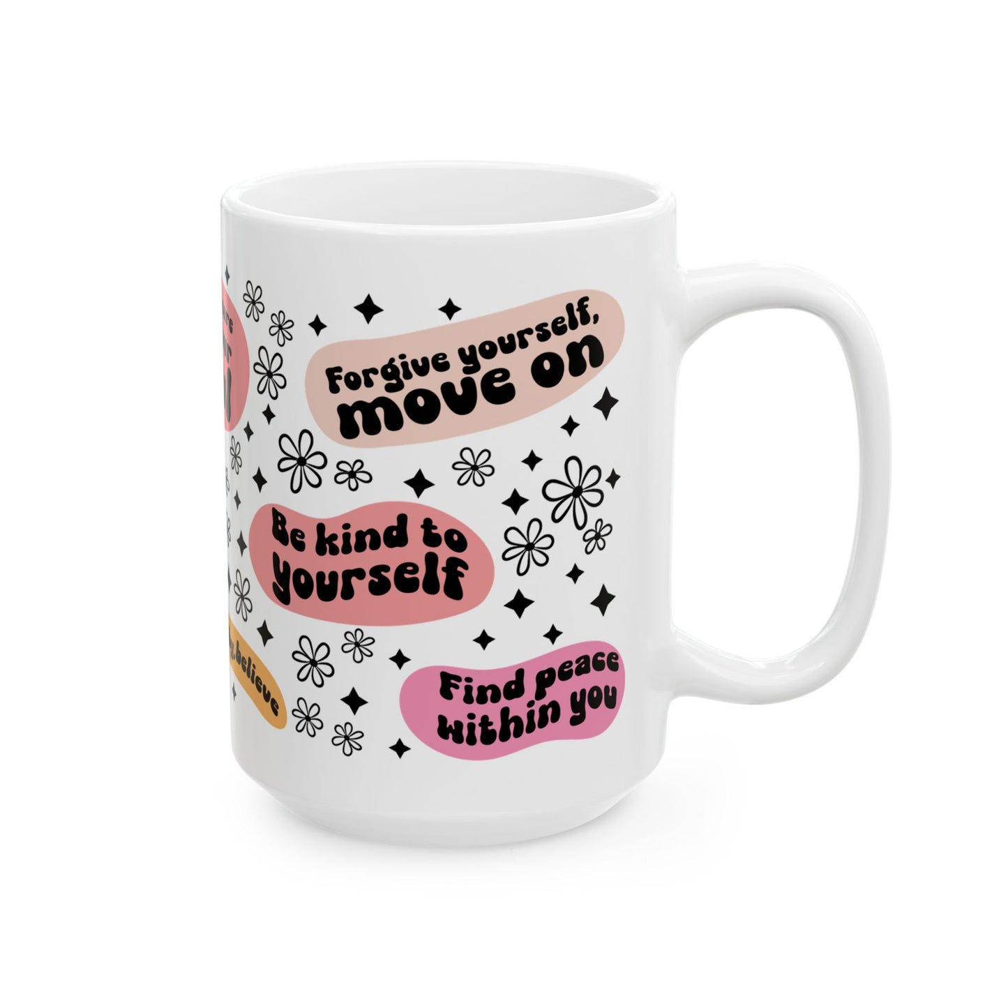 Inspirational Ceramic Mug | 11oz & 15oz | Brighten Your Day with Positive Quotes