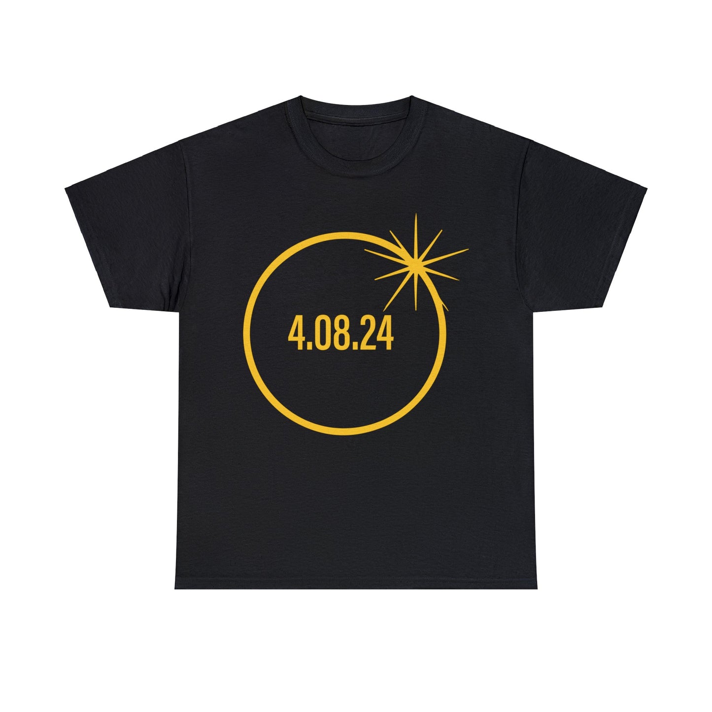 America Totality Spring 4.08.24 Total Solar Eclipse Graphic Short Sleeve Unisex Heavy Cotton Tee Casual Classic
