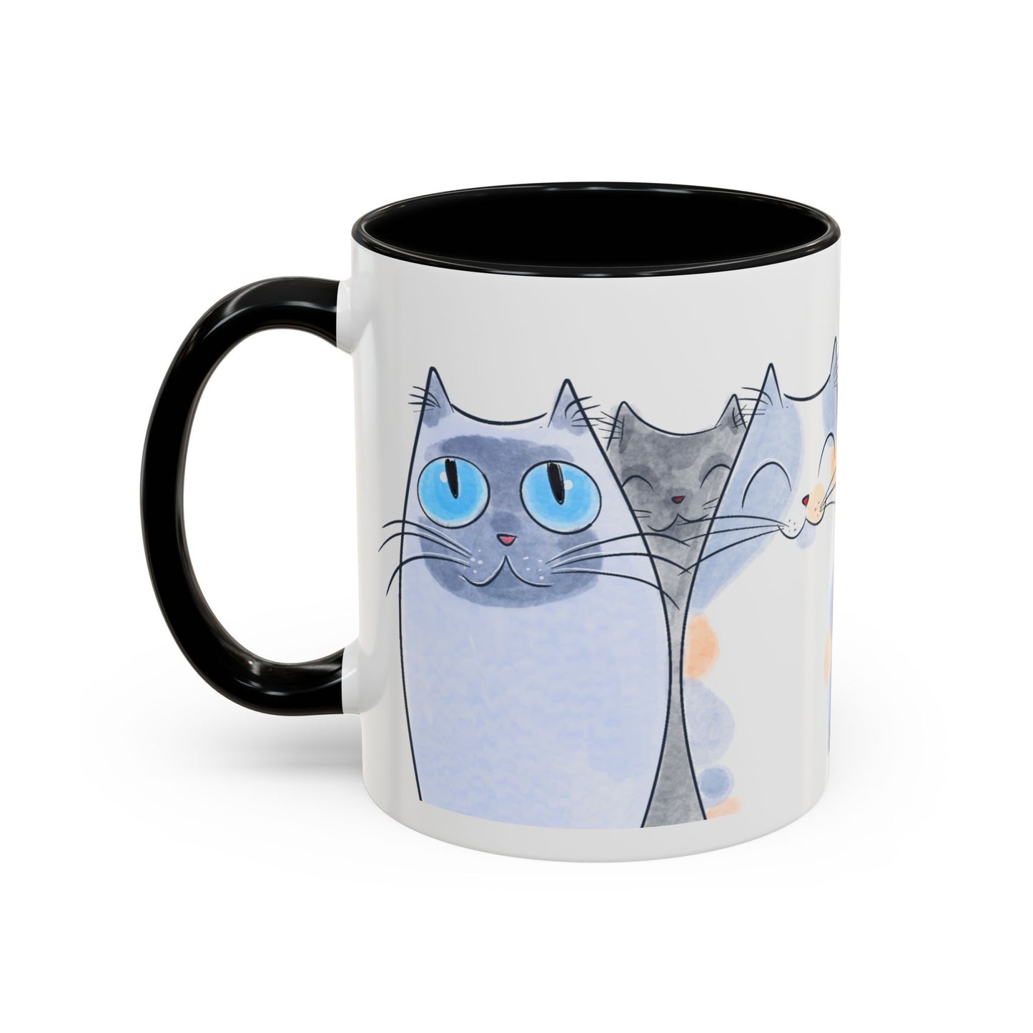 Whimsical Cat Accent Coffee Mug - Purrfect Gift for Cat Lovers