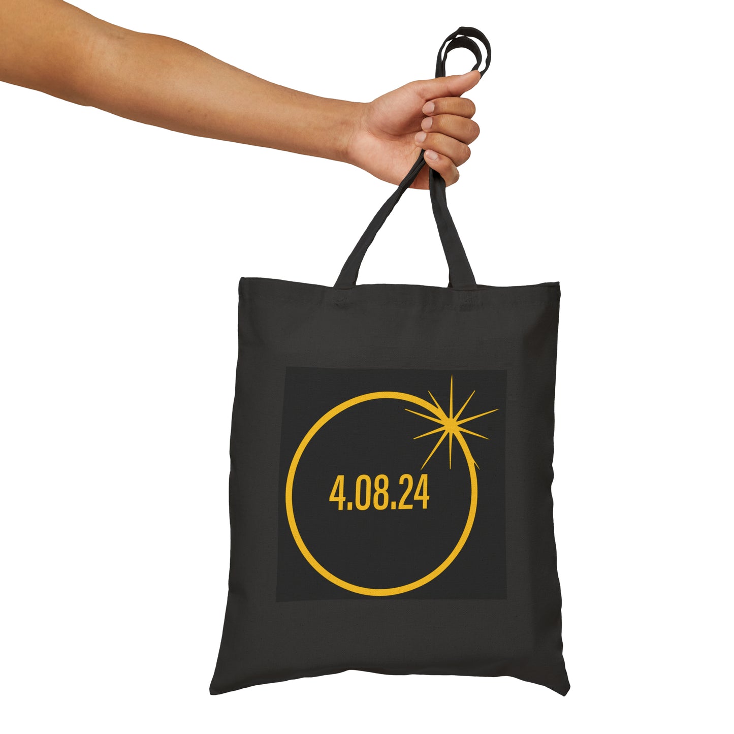 America Totality Spring 4.08.24 Total Solar Eclipse Cotton Canvas Tote Bag