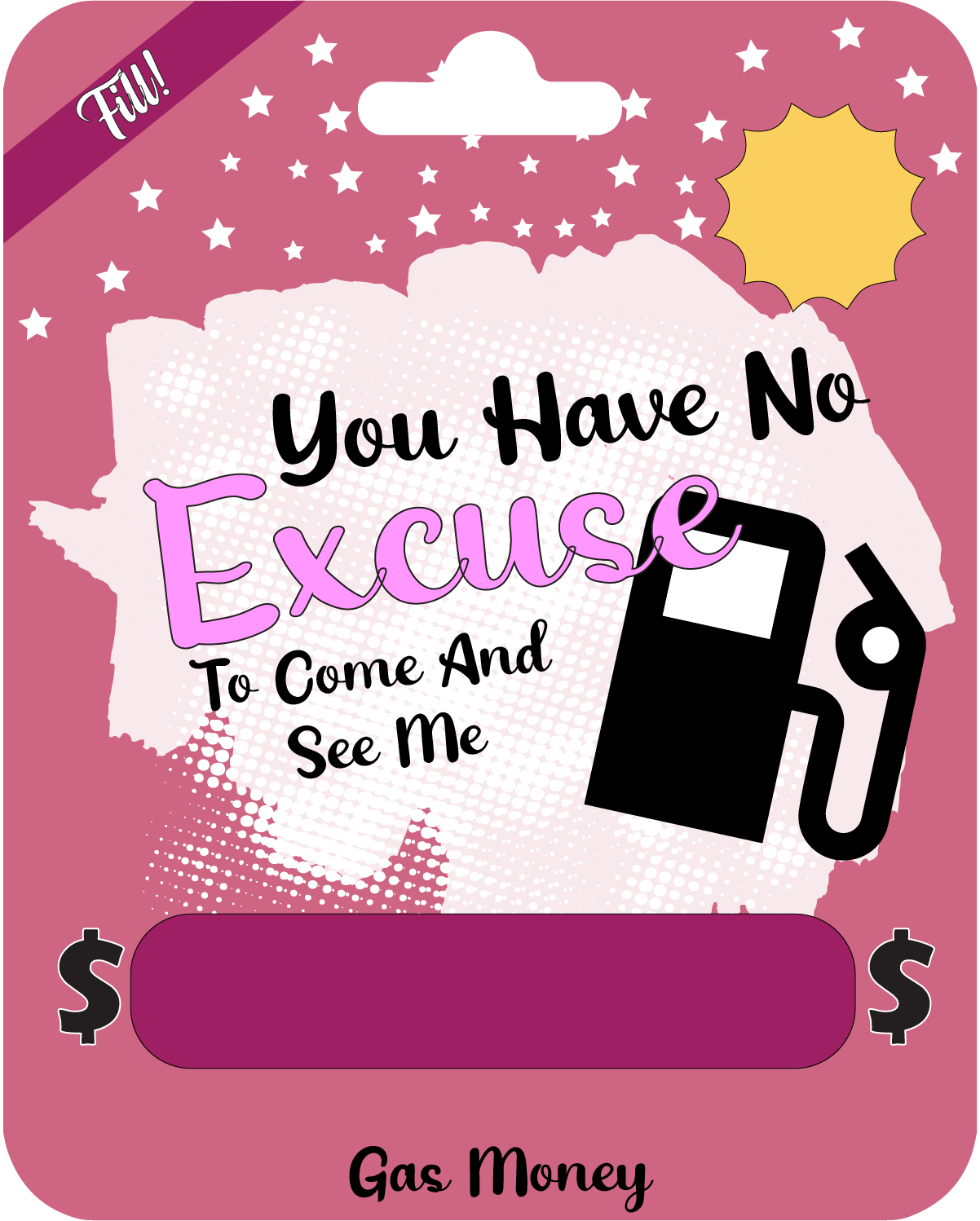 Gas Money Card Holder | Gas Gift Card | Gas Money Gift Card | Cash Money Card | Gift for Adults | Gift Tag | Gift Bag Tag