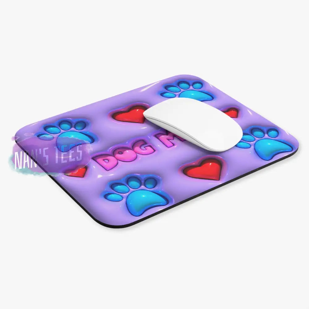 3D Puff Dog Mom Novelty Mouse Pad | Non-Slip Rubber Base Computers Laptop Office Home Decor
