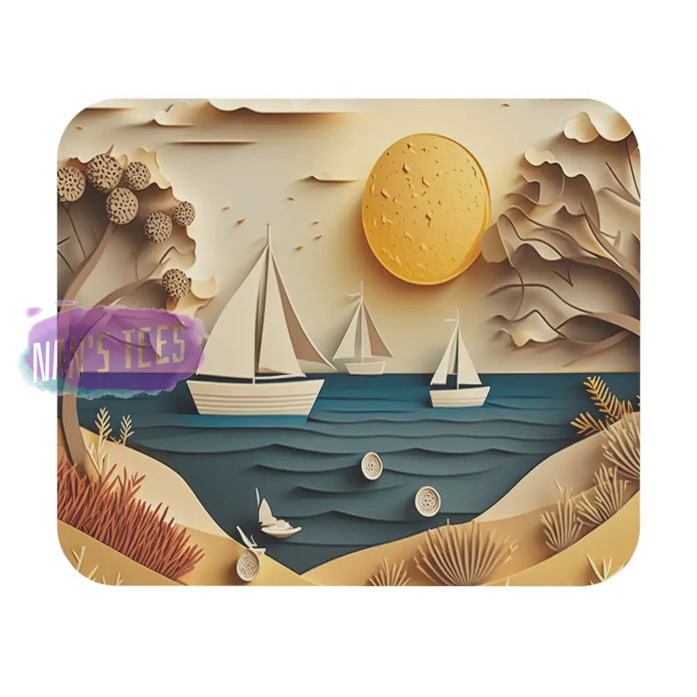 3D Summer Novelty Mouse Pad | Non-Slip Rubber Base Computers Laptop Office 9 × 8 / Rectangle Home