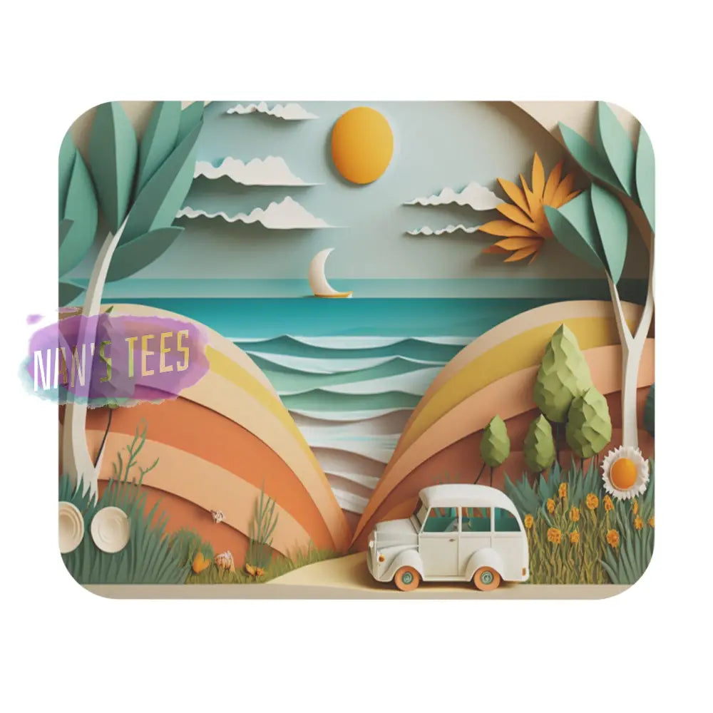 3D Summer Novelty Mouse Pad | Non-Slip Rubber Base Computers Laptop Office 9 × 8 / Rectangle Home