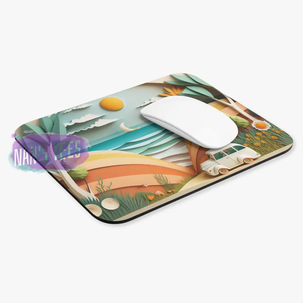 3D Summer Novelty Mouse Pad | Non-Slip Rubber Base Computers Laptop Office Home Decor