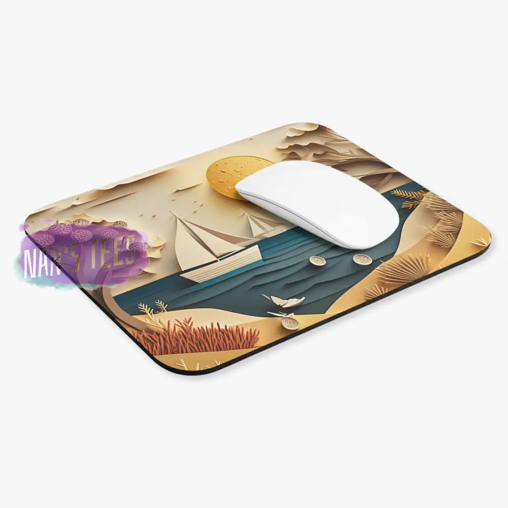 3D Summer Novelty Mouse Pad | Non-Slip Rubber Base Computers Laptop Office Home Decor