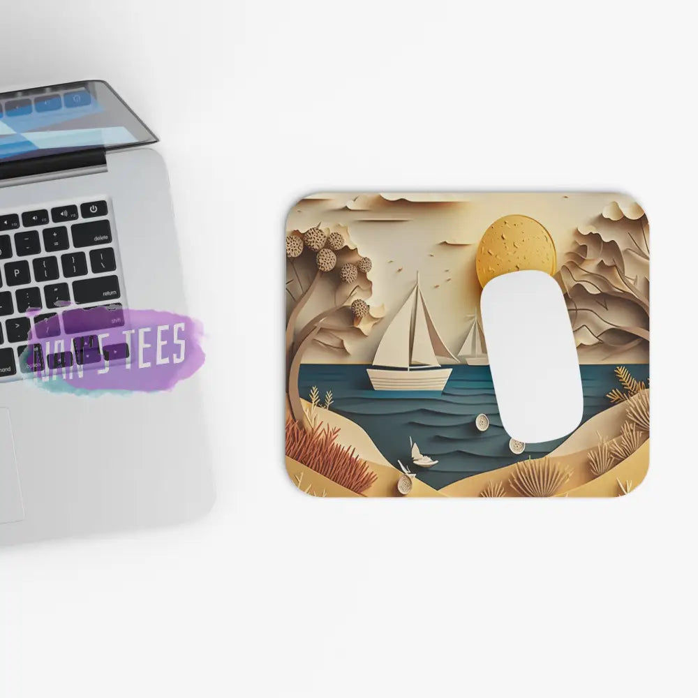 3D Summer Novelty Mouse Pad | Non-Slip Rubber Base Computers Laptop Office Home Decor