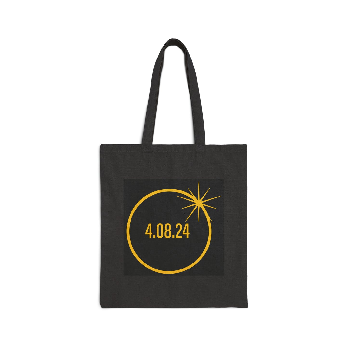 America Totality Spring 4.08.24 Total Solar Eclipse Cotton Canvas Tote Bag