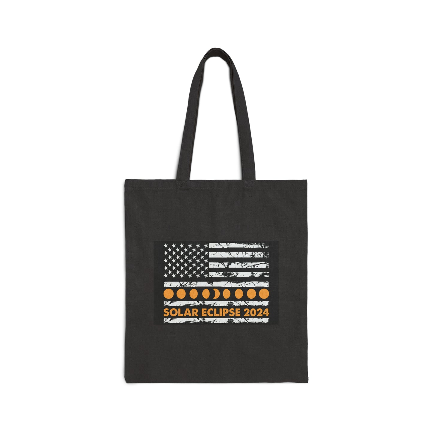 Total Solar Eclipse 2024 Totality Phases Cotton Canvas Tote Bag