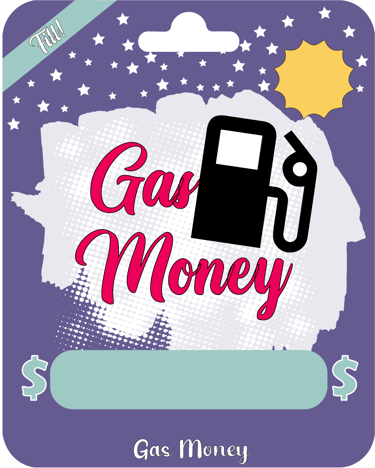 Gas Money Card Holder | Gas Gift Card | Gas Money Gift Card | Cash Money Card | Gift for Adults | Gift Tag | Gift Bag Tag