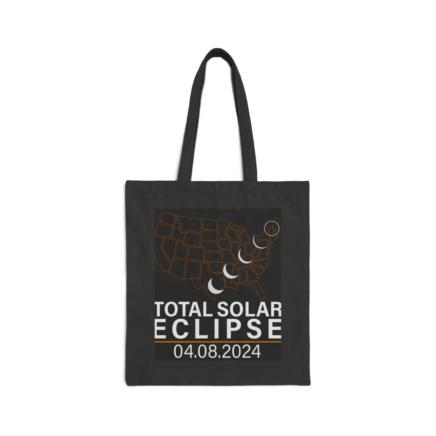 America Totality Spring 4.08.24 Total Solar Eclipse Cotton Canvas Tote Bag