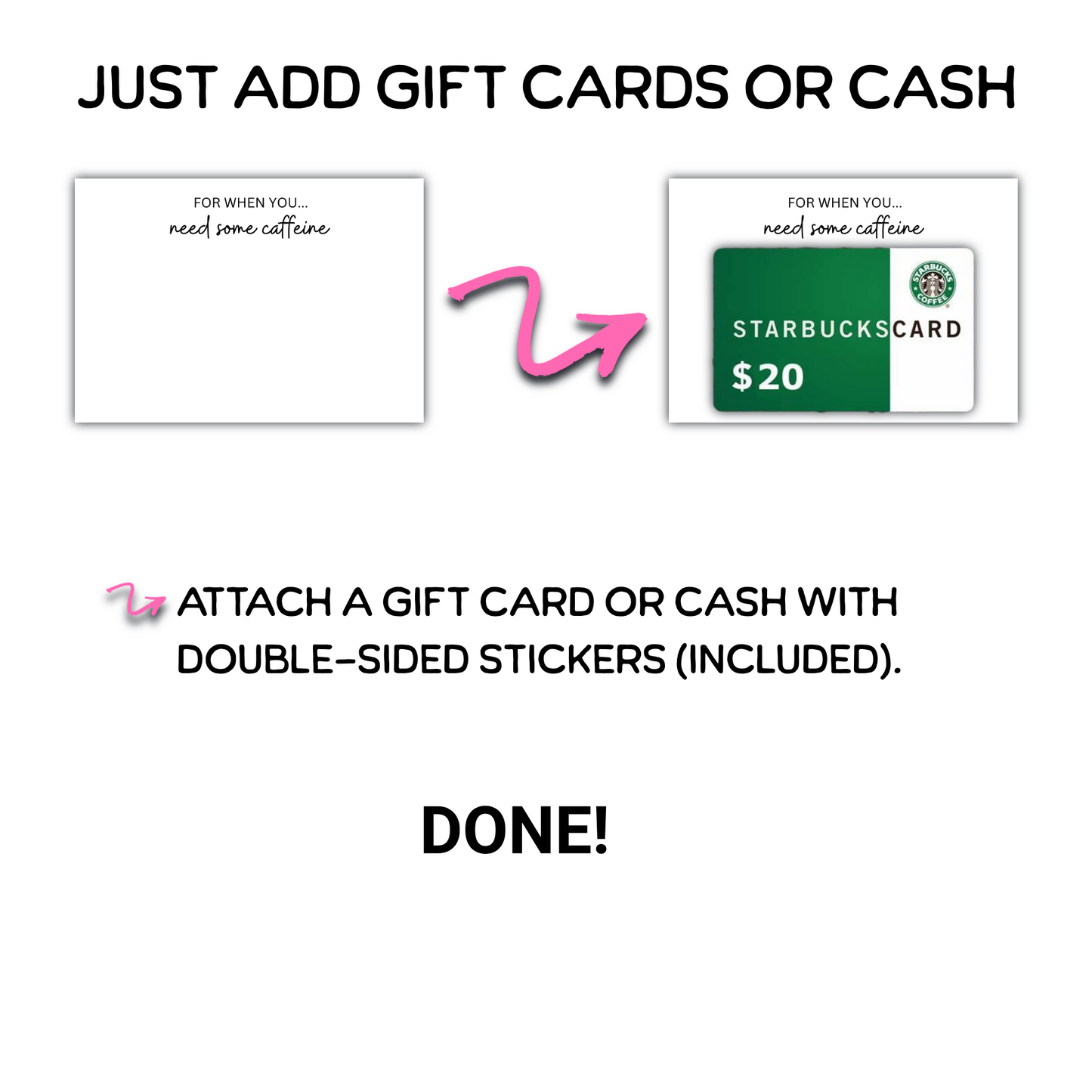 Christmas Waterfall Gift Card Booklet | Holiday Cash & Gift Card Holder | Stocking Stuffer | Holds Up to 6 Gift Cards or Cash