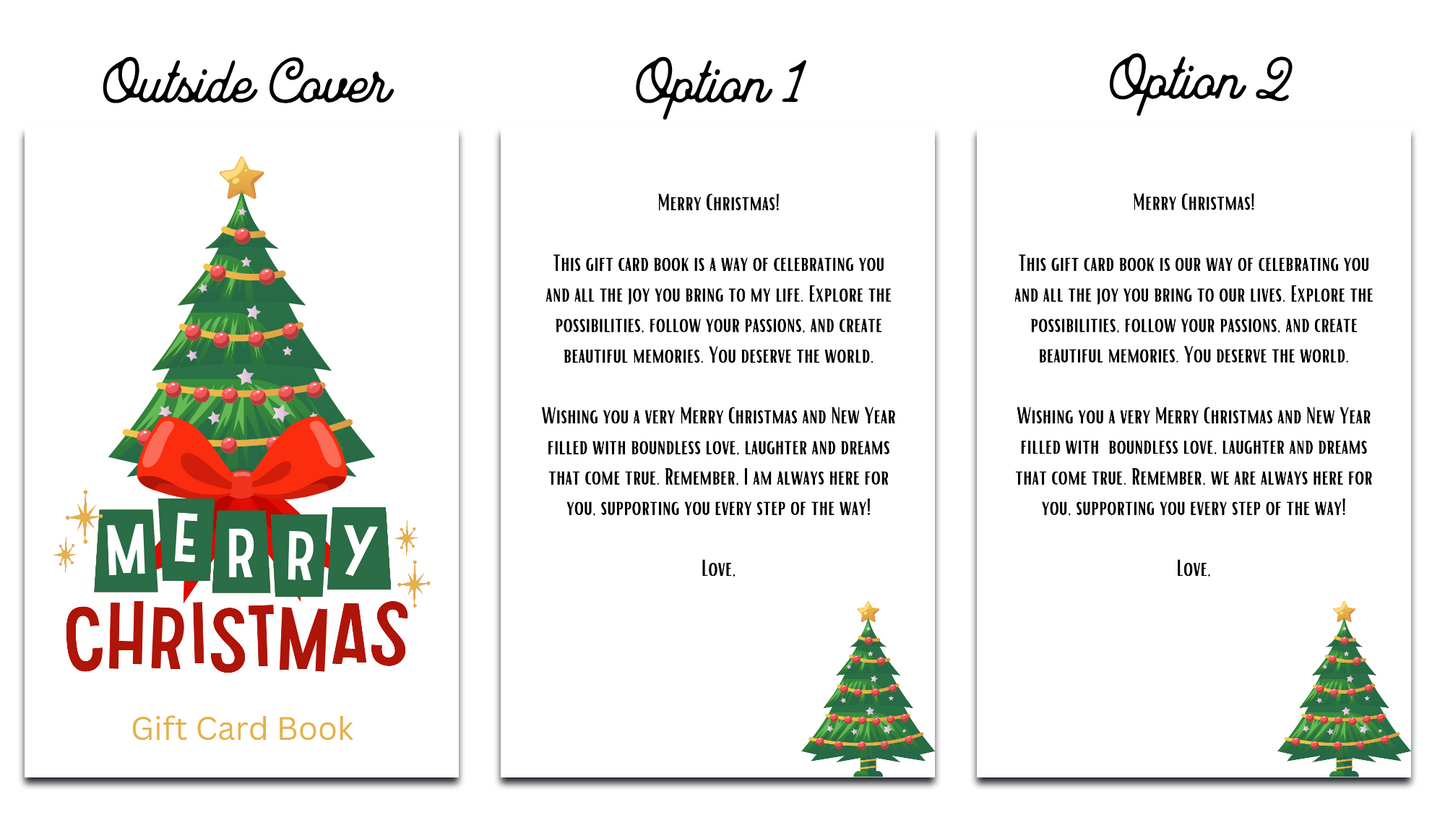 Christmas Gift Card Holder Gift Book