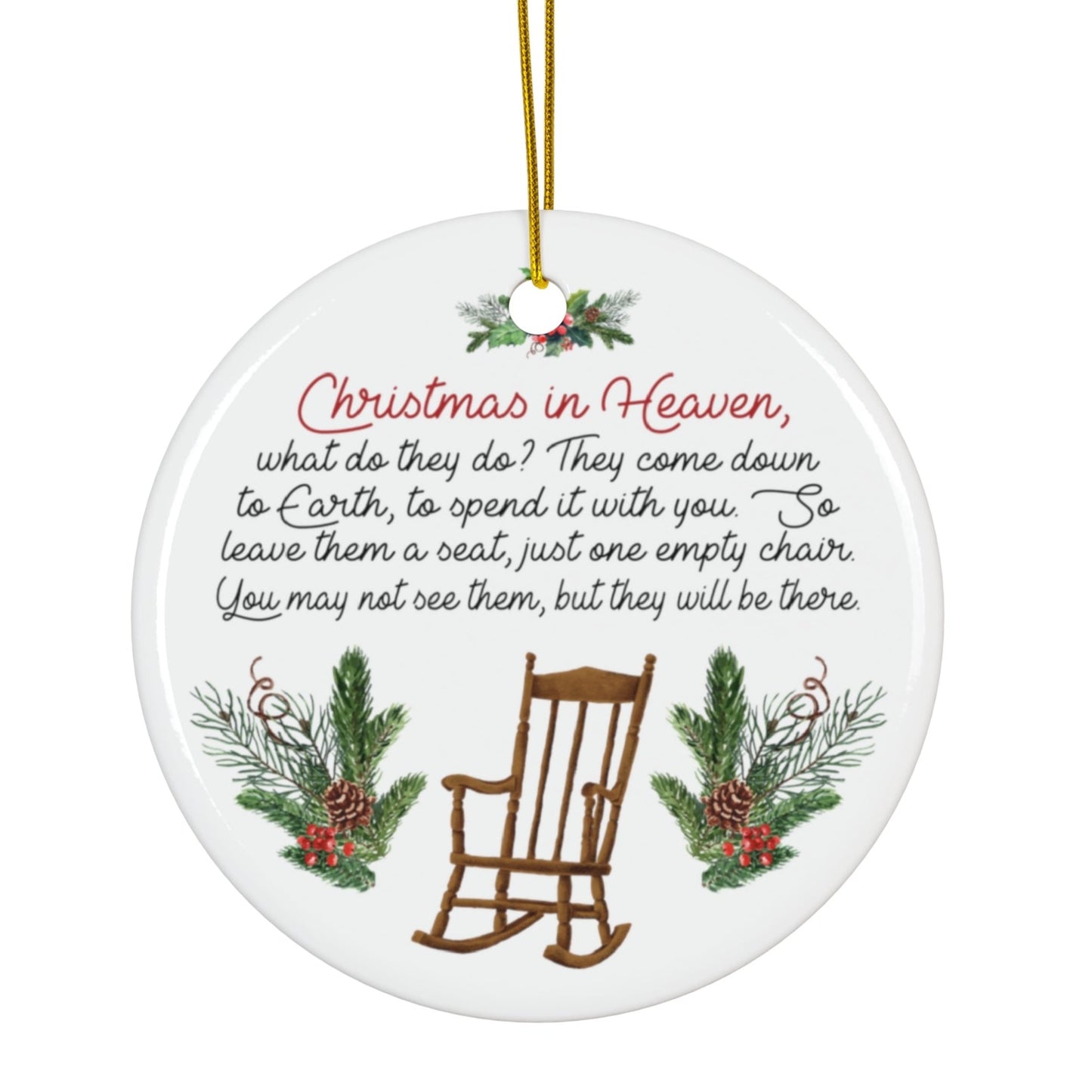Christmas in Heaven Ceramic Ornament
