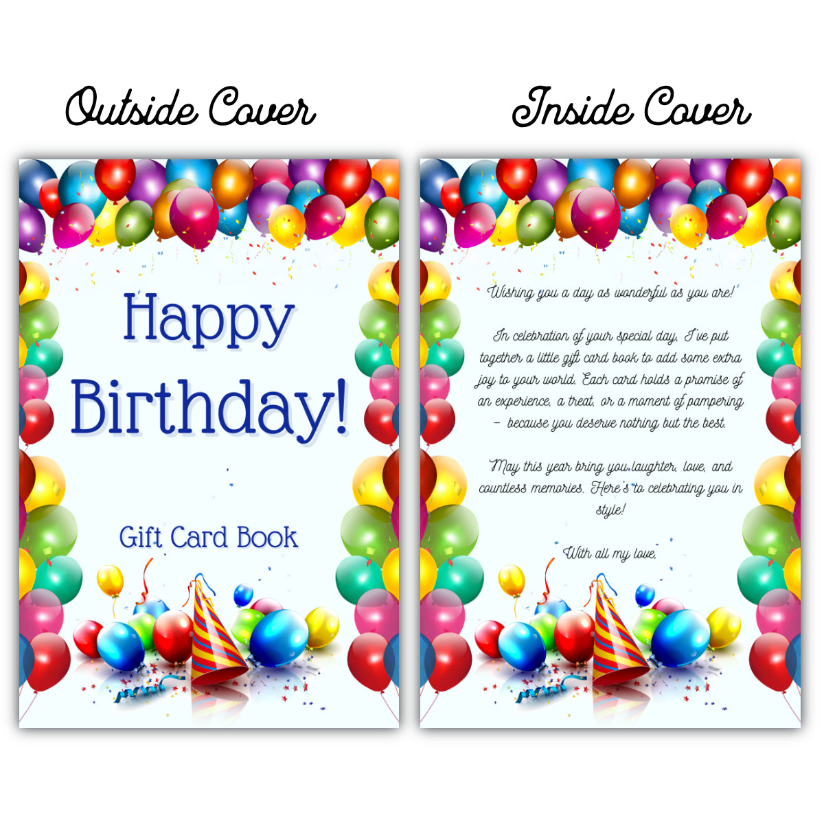 Happy Birthday Gift Card Book