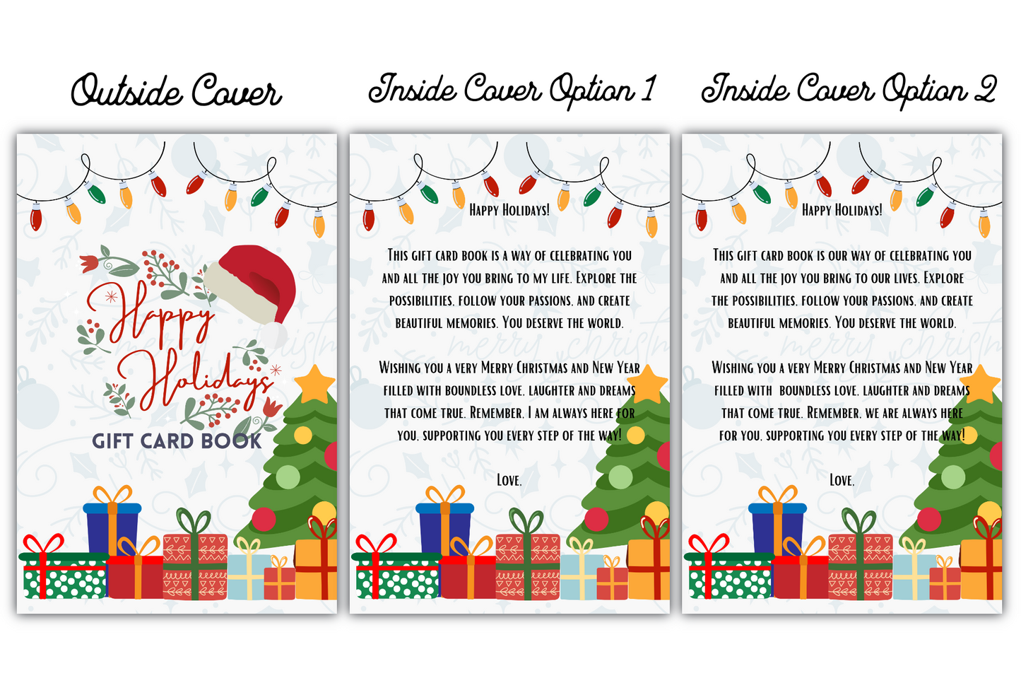 Holiday Gift Card Holder Gift Book