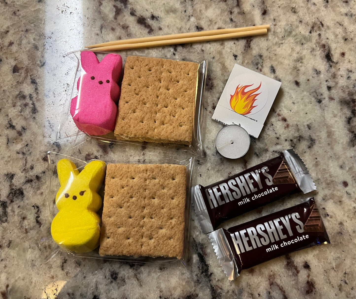 S'mores Easter Mini Kit Party Favors, Easter Party Box, Easter Party Kit, S'mores Party Favor, Smores Gift Box, Peeps