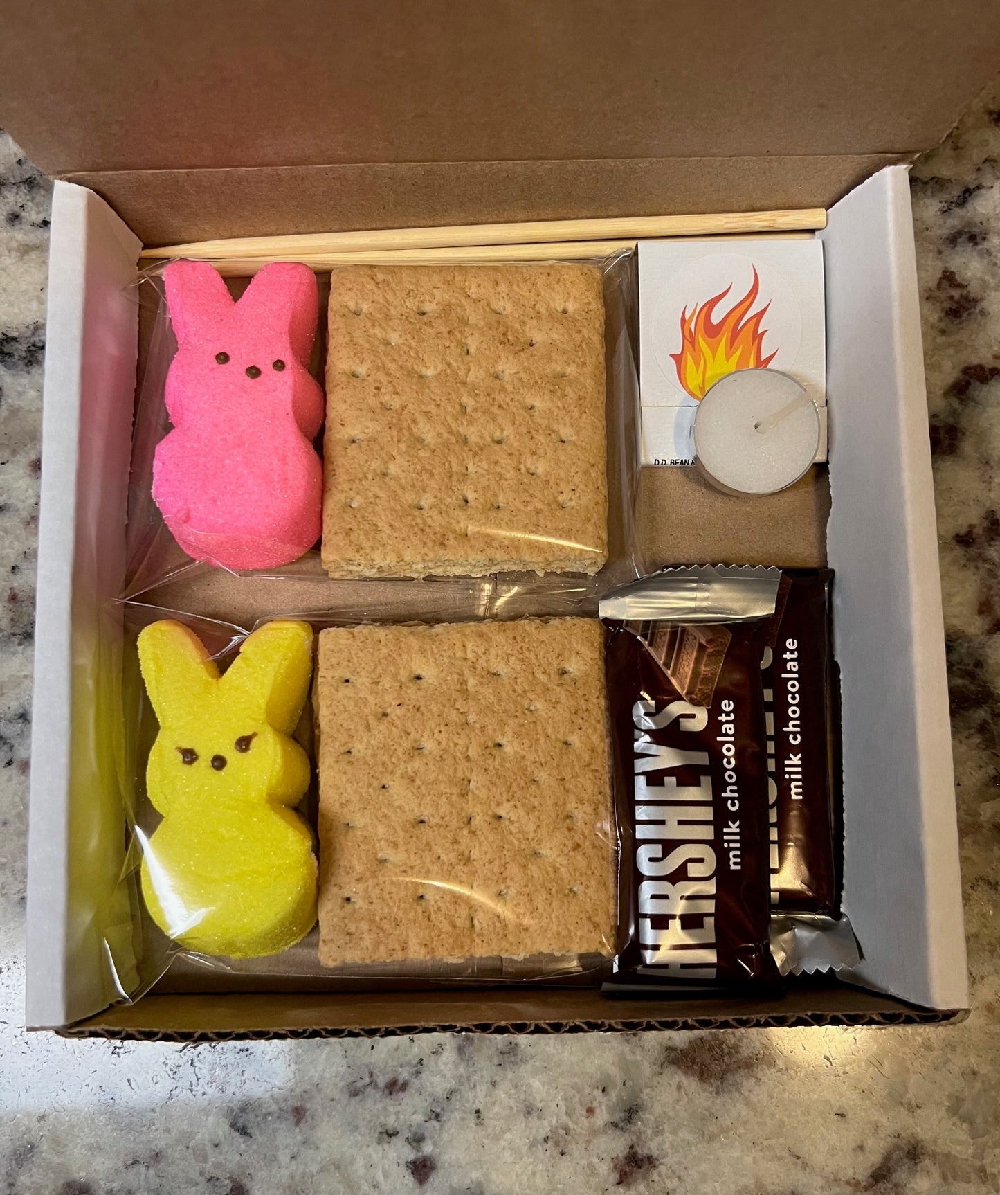 S'mores Easter Mini Kit Party Favors, Easter Party Box, Easter Party Kit, S'mores Party Favor, Smores Gift Box, Peeps