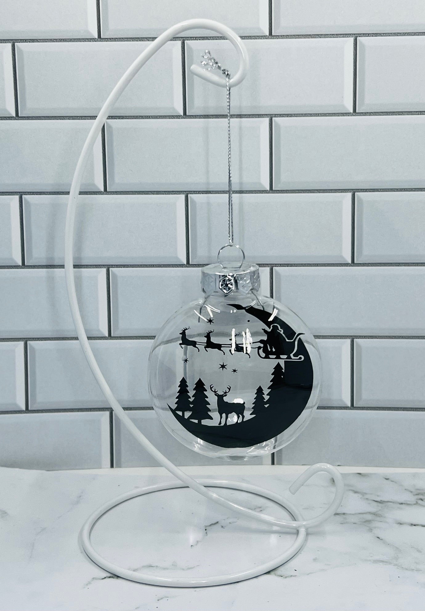 Floating Ornament with Gift Box | Acrylic 3-inch disc-shaped ornament