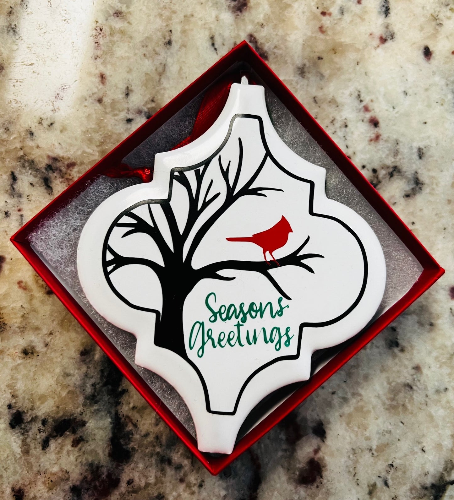 Season's Greetings Arabesque Ornament