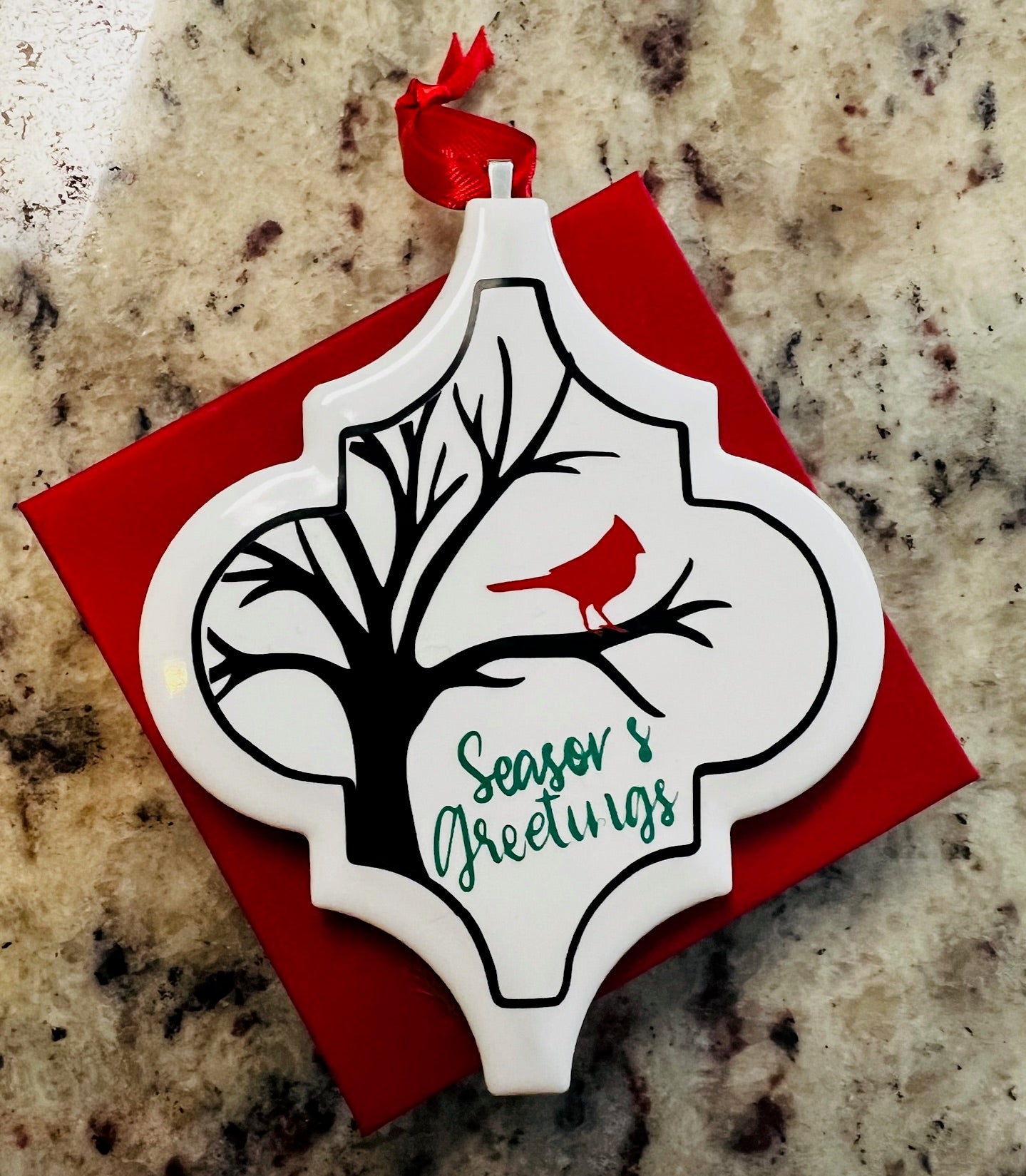 Season's Greetings Arabesque Ornament