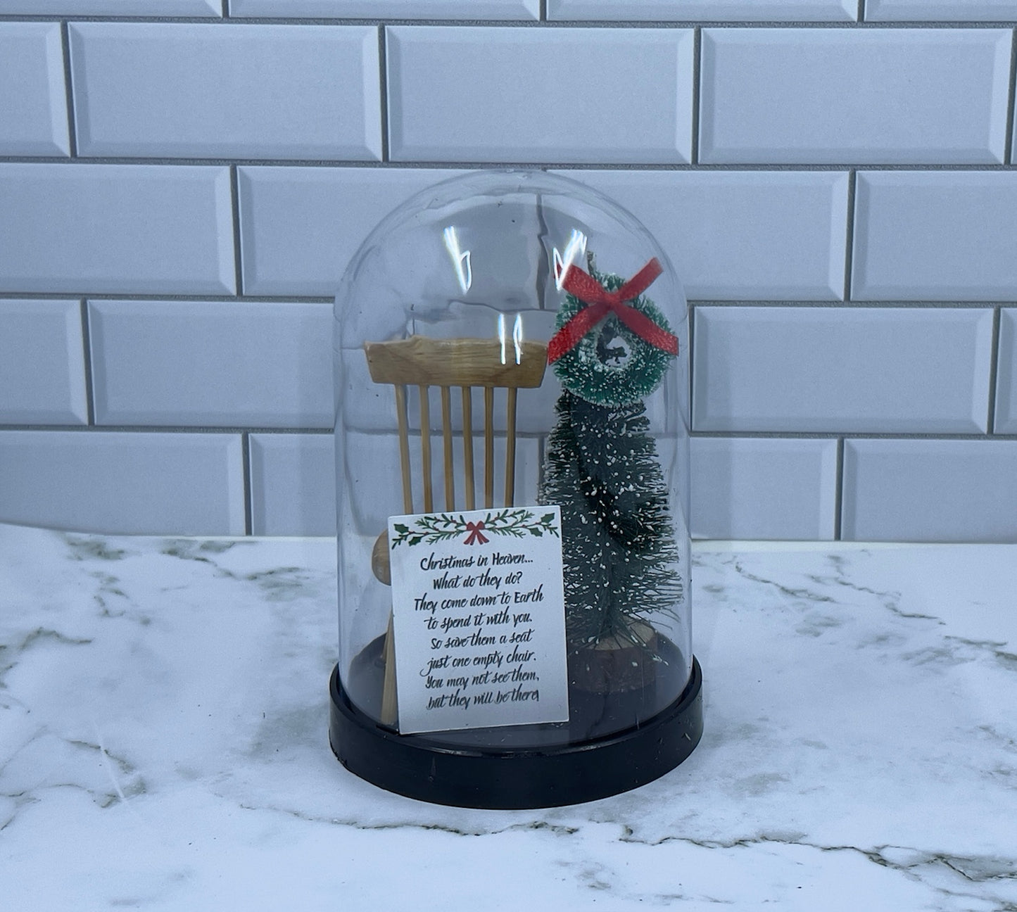 Christmas in Heaven Memorial Cloche