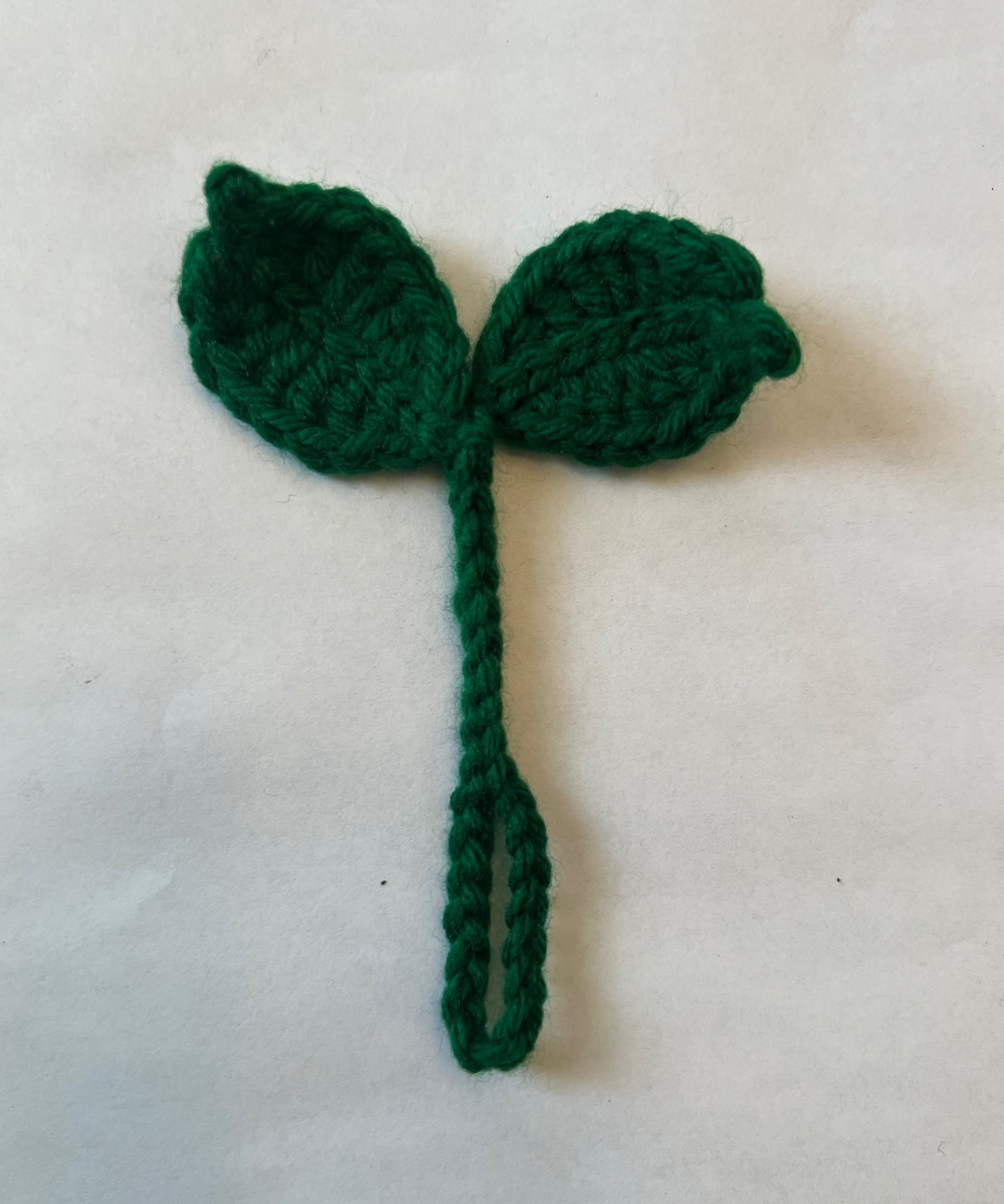 Crochet Sprout Leaf | Headphone Accessory | Bookmark | Cable Tie