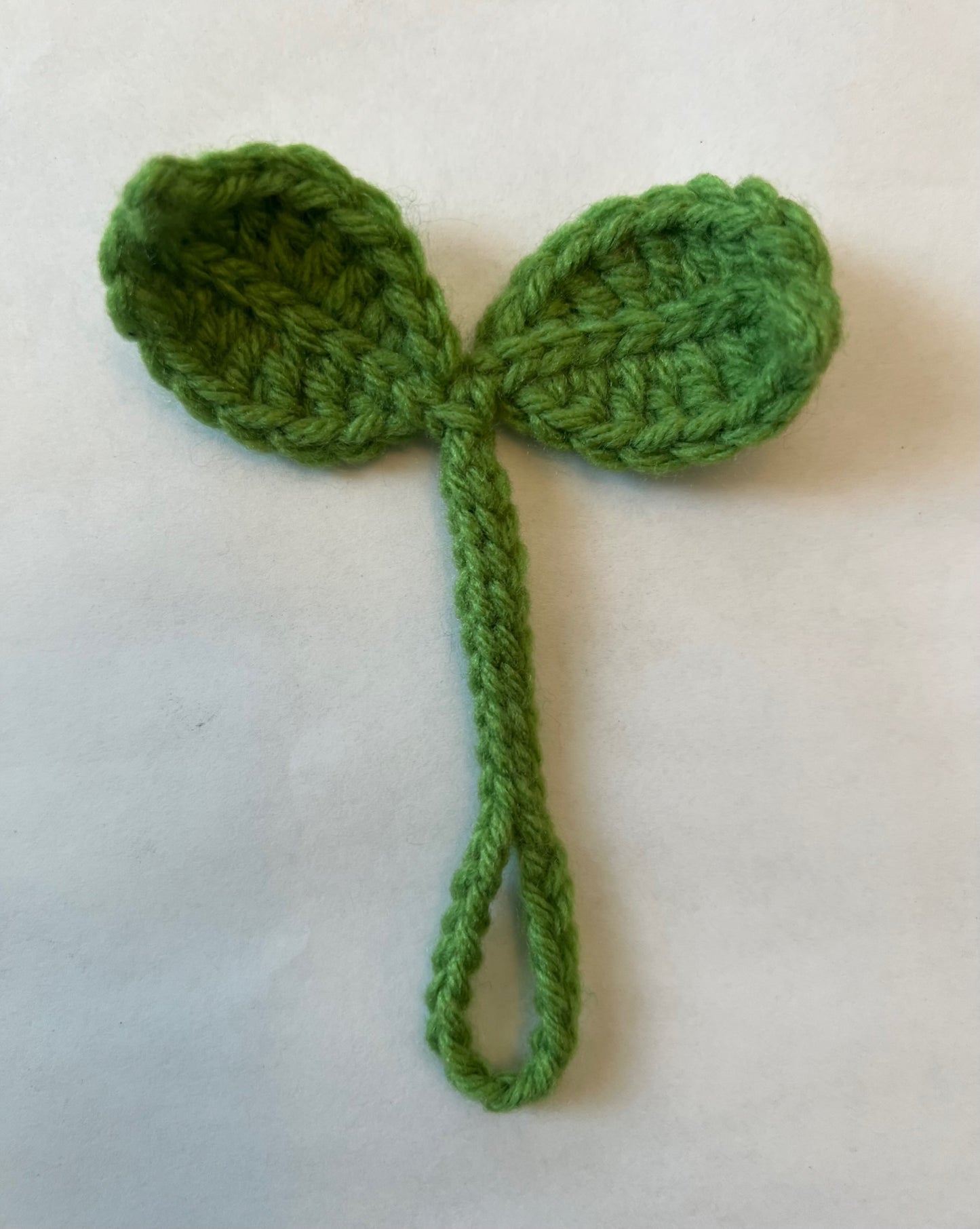 Crochet Sprout Leaf | Headphone Accessory | Bookmark | Cable Tie