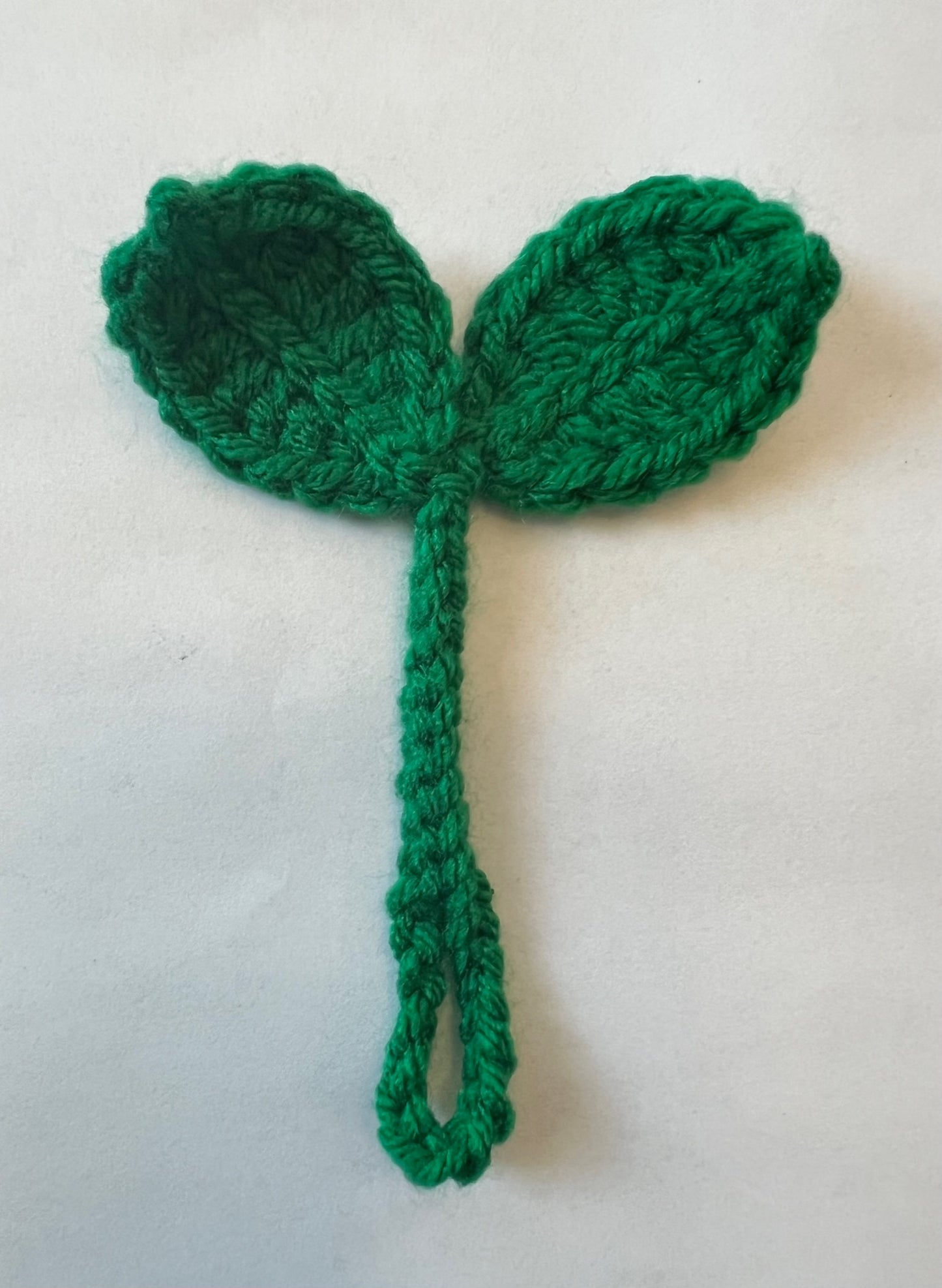 Crochet Sprout Leaf | Headphone Accessory | Bookmark | Cable Tie