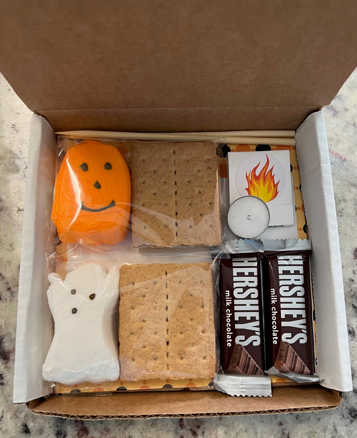 S'mores Halloween Mini Kit Party Favors with Notecard