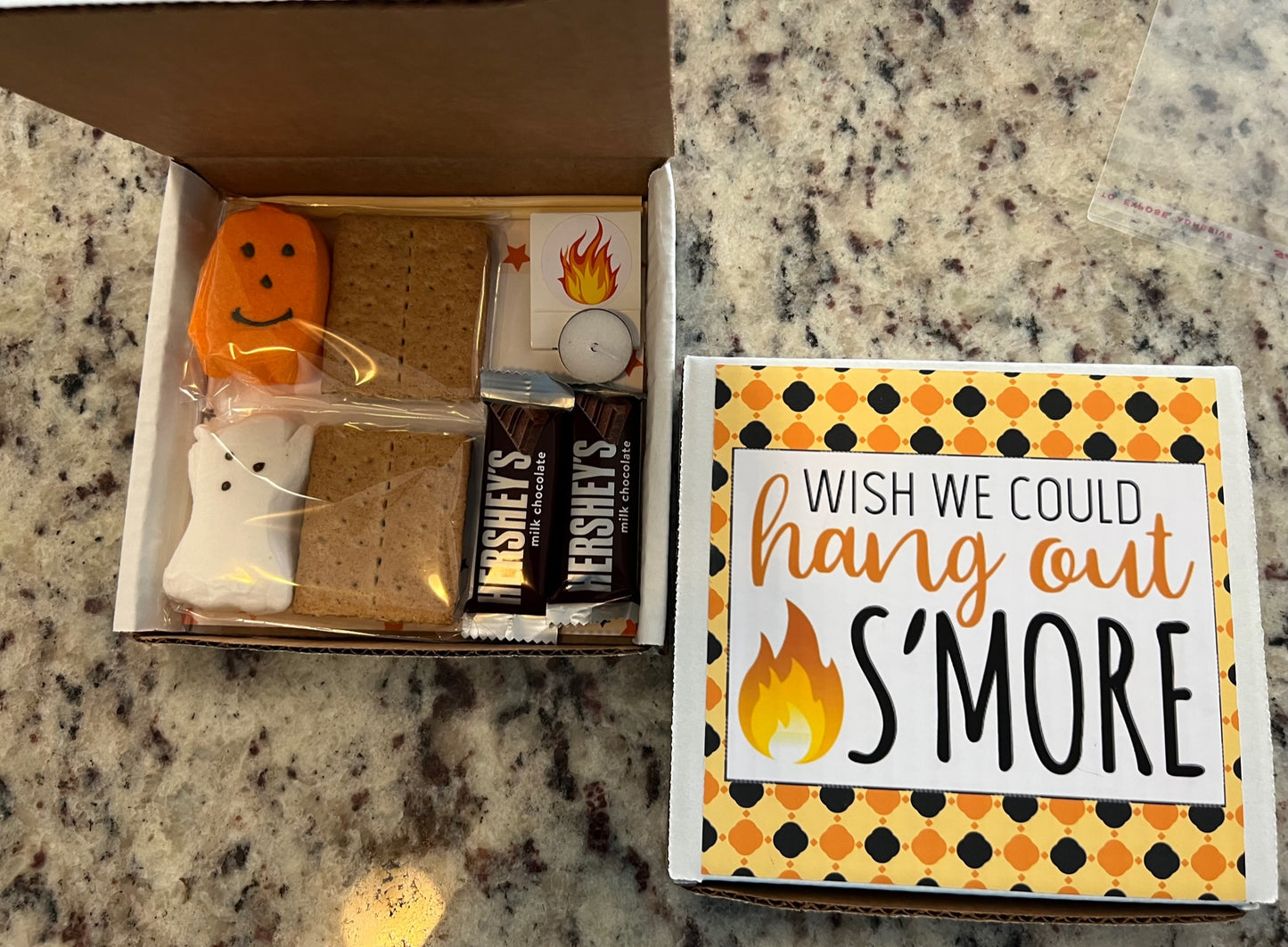 S'mores Halloween Mini Kit Party Favors with Notecard