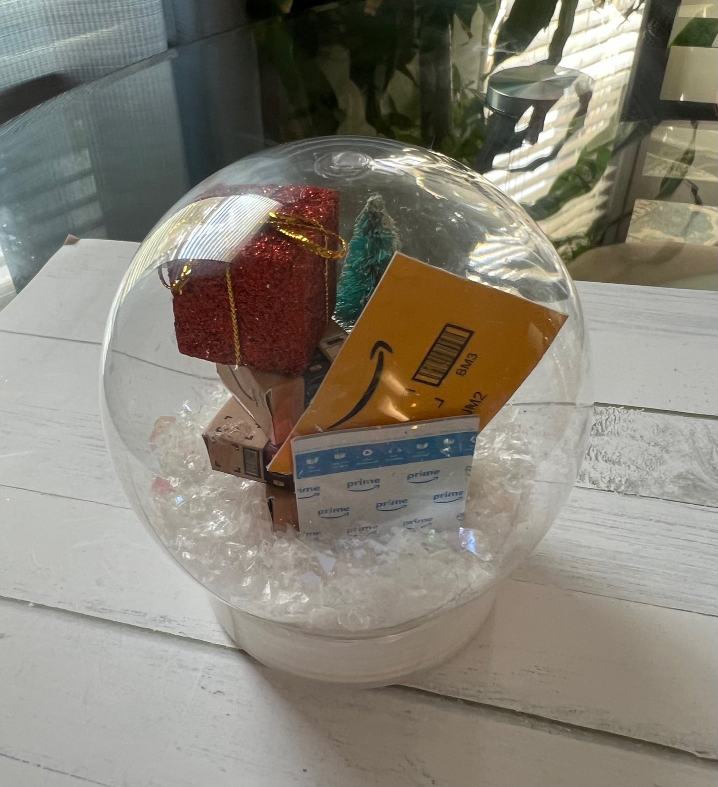 Amazon Mini Packages Ornament Snow Globe | Christmas Gift