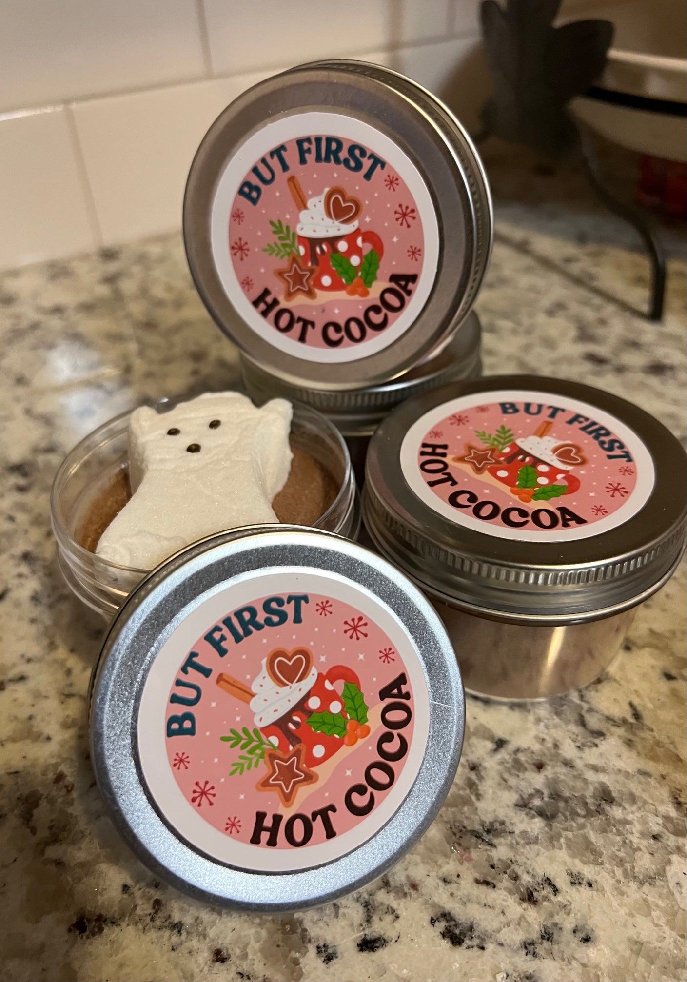 Mini Hot Cocoa Treat Jar with Marshmallow Peep