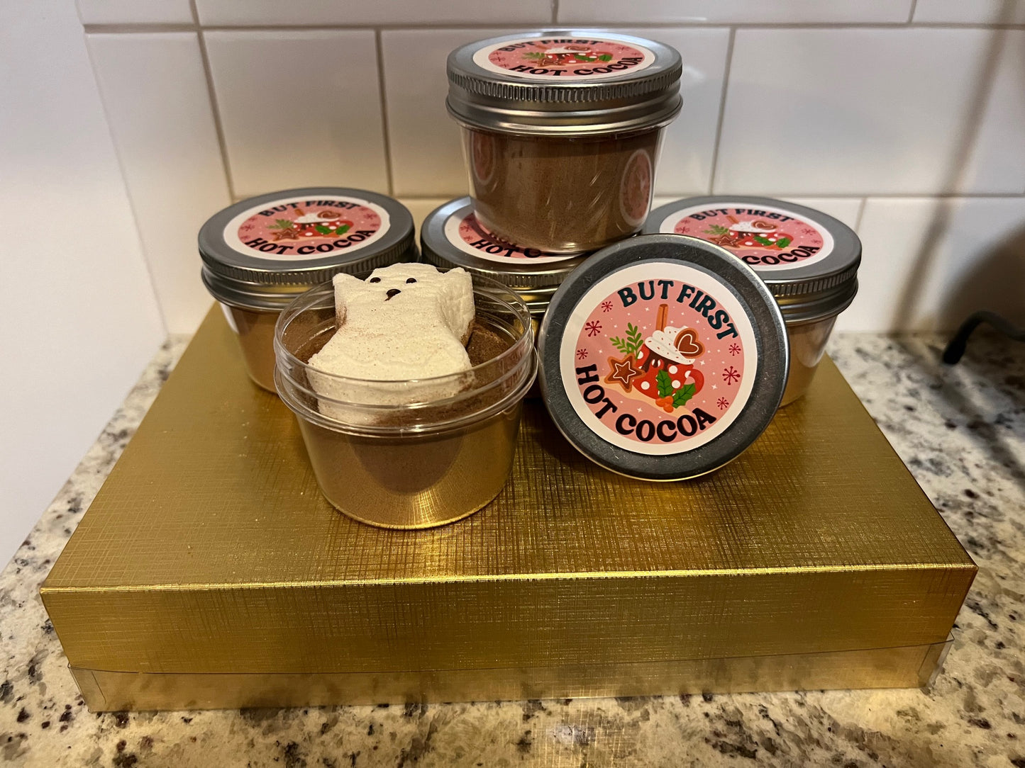 Mini Hot Cocoa Treat Jar with Marshmallow Peep