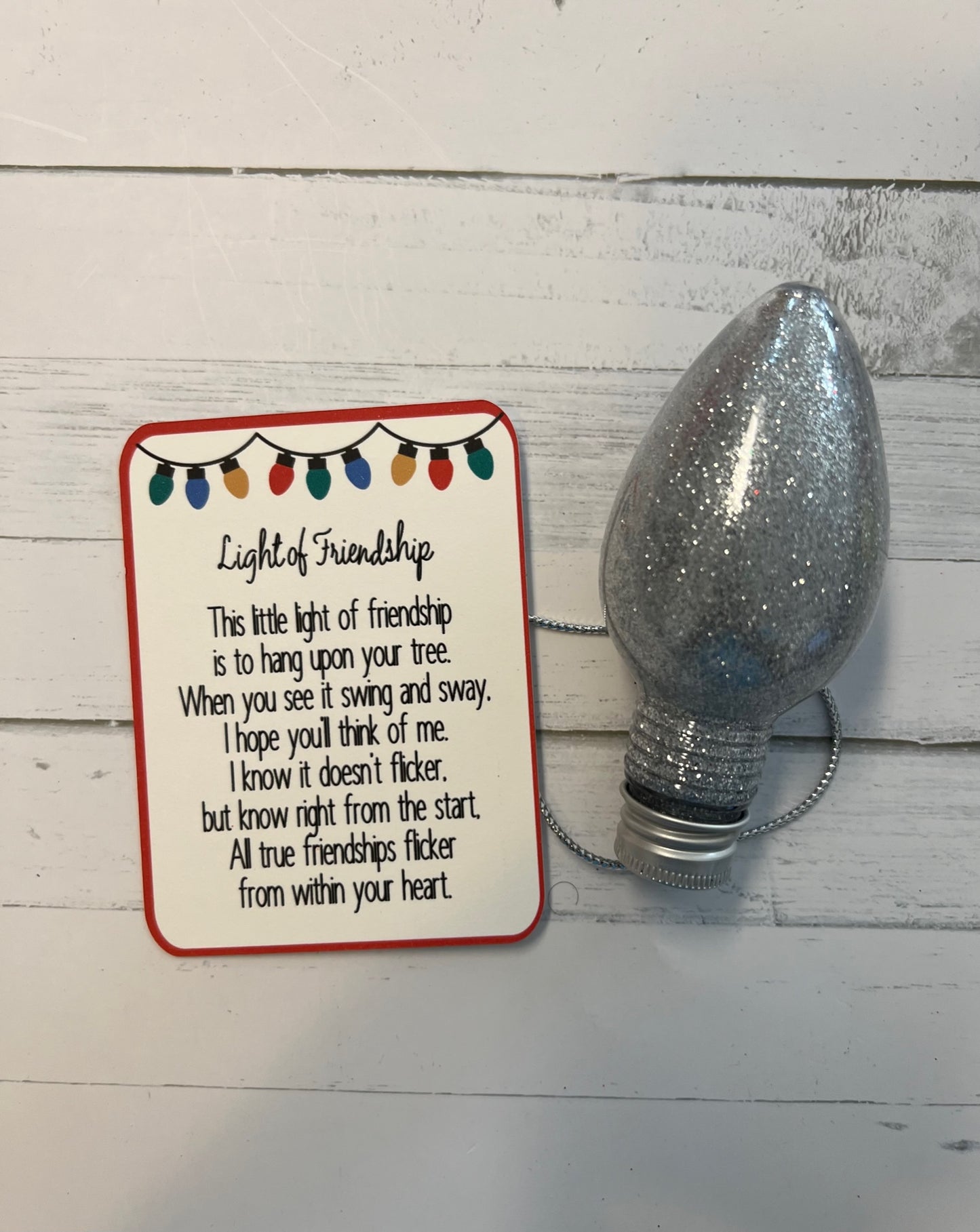 Light of Friendship Ornament | Friends Christmas Keepsake | Christmas Gift | Friendship Ornament | Tree Decorations | Gift for Friend