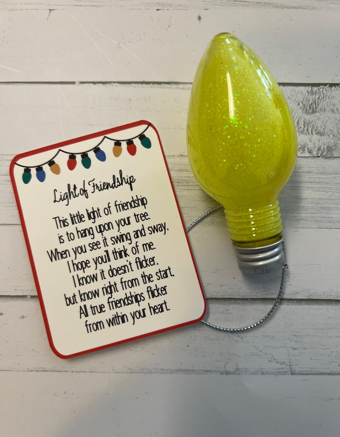 Light of Friendship Ornament | Friends Christmas Keepsake | Christmas Gift | Friendship Ornament | Tree Decorations | Gift for Friend