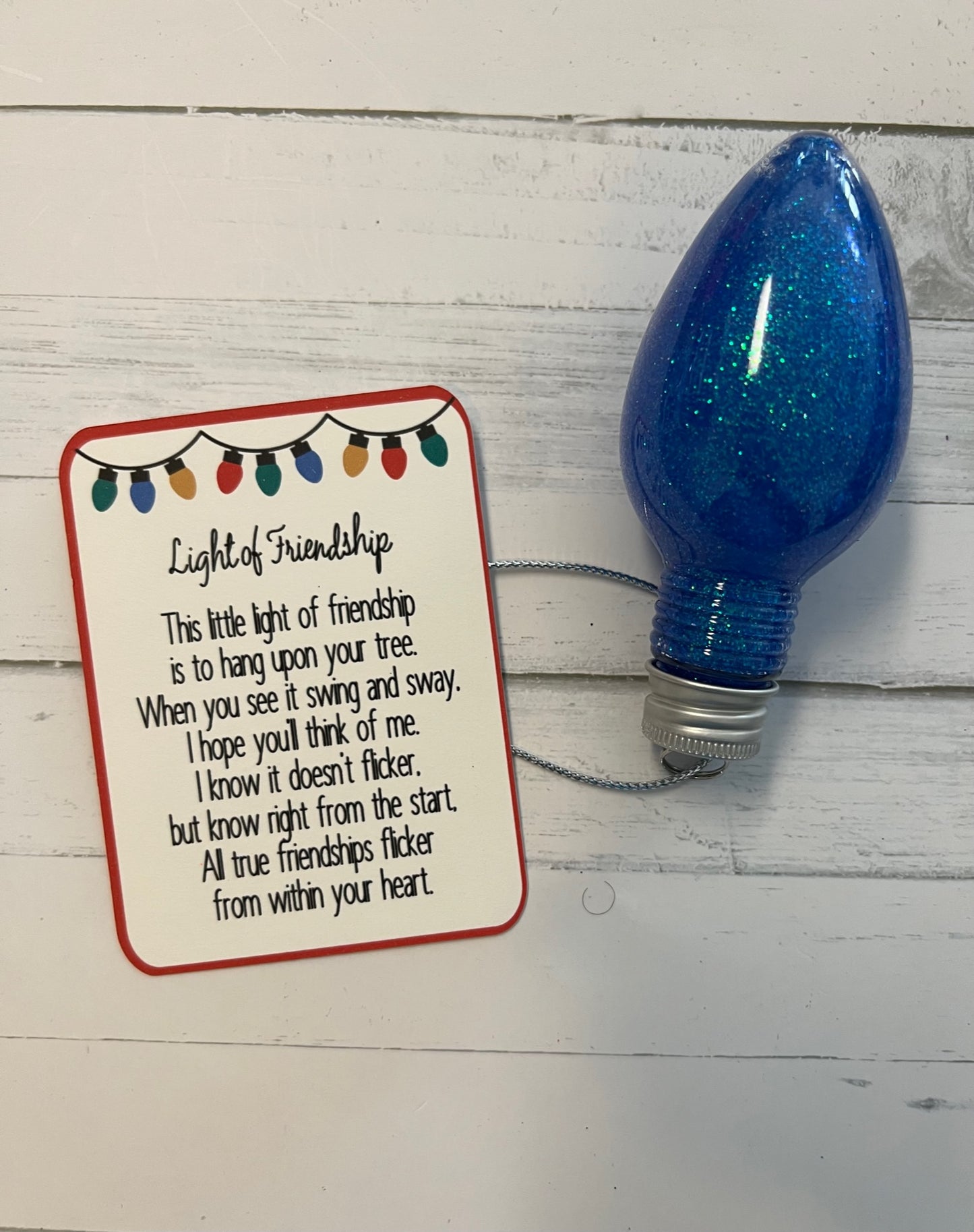 Light of Friendship Ornament | Friends Christmas Keepsake | Christmas Gift | Friendship Ornament | Tree Decorations | Gift for Friend