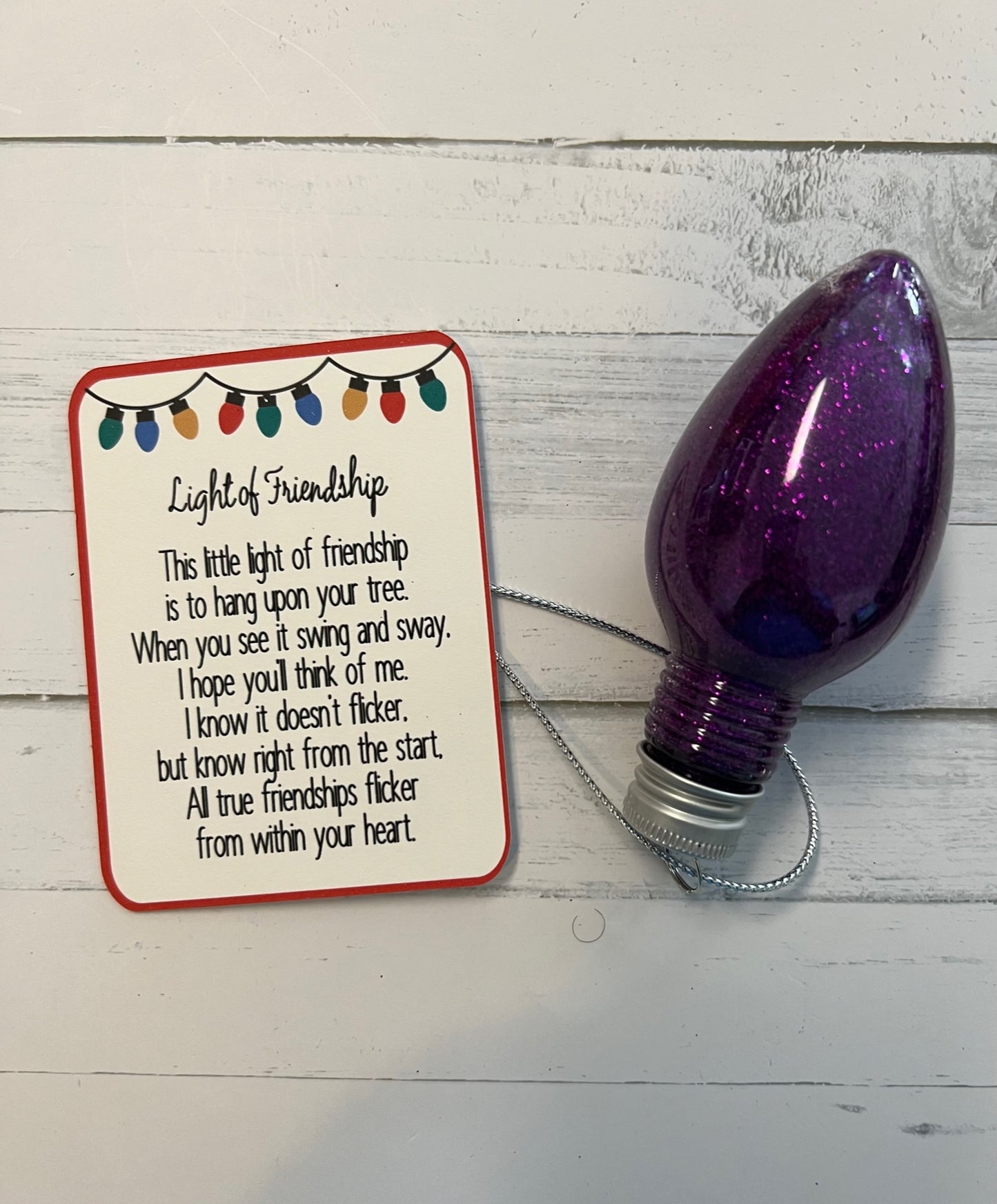 Light of Friendship Ornament | Friends Christmas Keepsake | Christmas Gift | Friendship Ornament | Tree Decorations | Gift for Friend