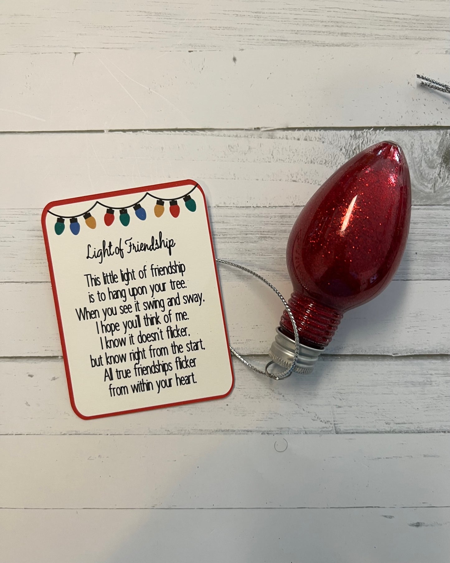 Light of Friendship Ornament | Friends Christmas Keepsake | Christmas Gift | Friendship Ornament | Tree Decorations | Gift for Friend
