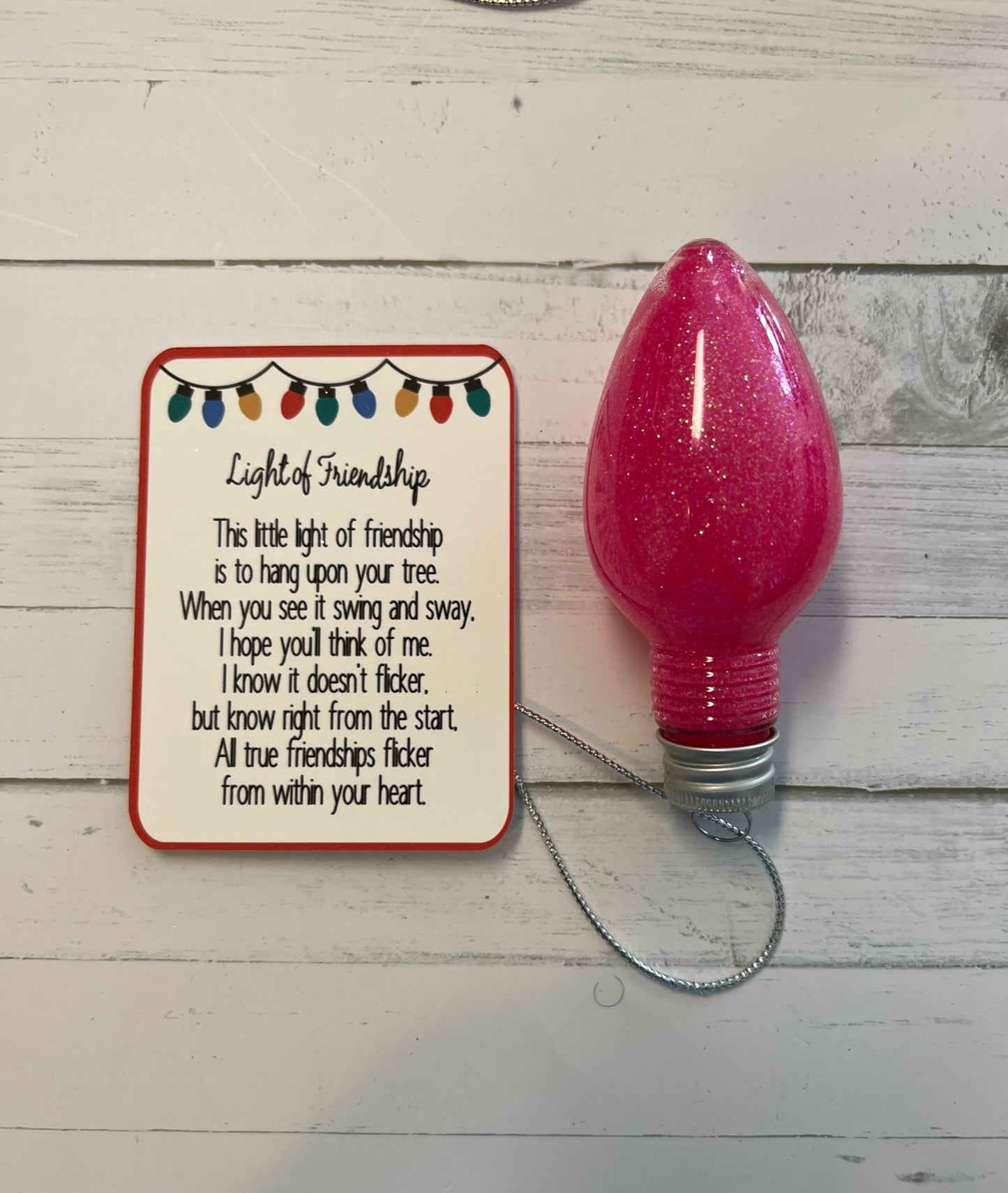 Light of Friendship Ornament | Friends Christmas Keepsake | Christmas Gift | Friendship Ornament | Tree Decorations | Gift for Friend