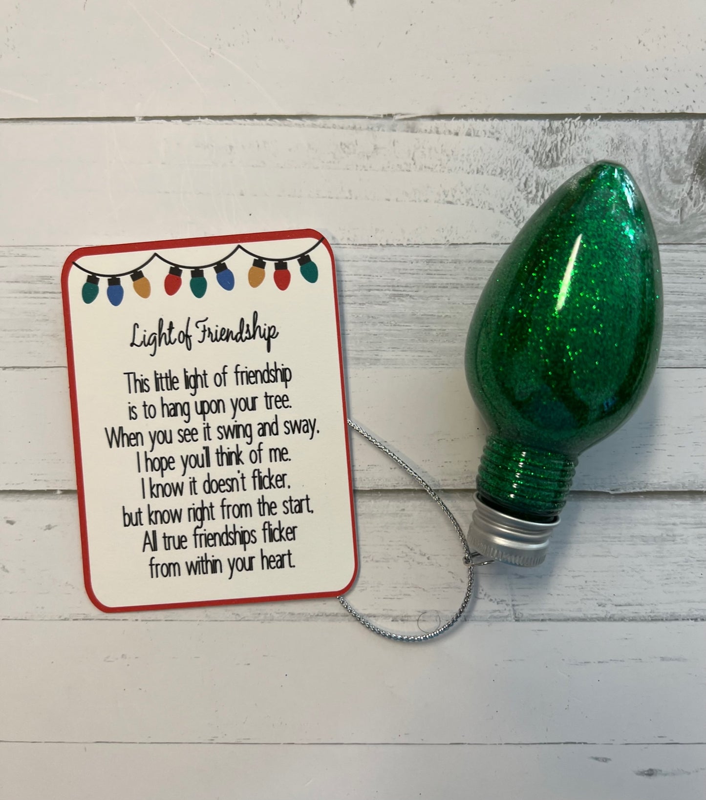 Light of Friendship Ornament | Friends Christmas Keepsake | Christmas Gift | Friendship Ornament | Tree Decorations | Gift for Friend