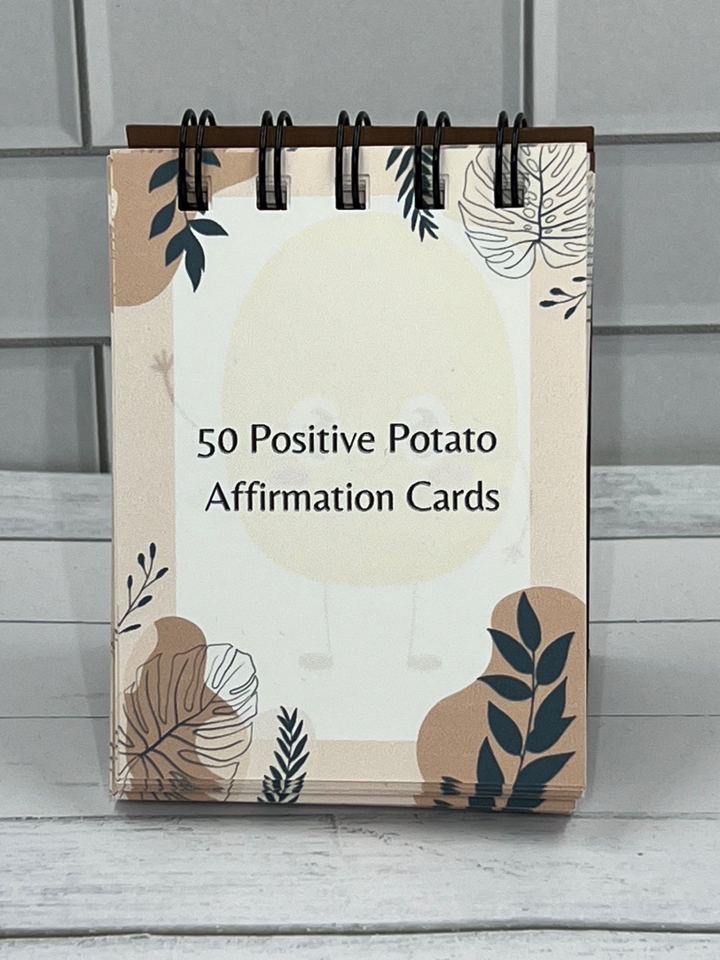 Flip Desktop 50 Positive Potato Affirmation Cards for Growth and Goodness