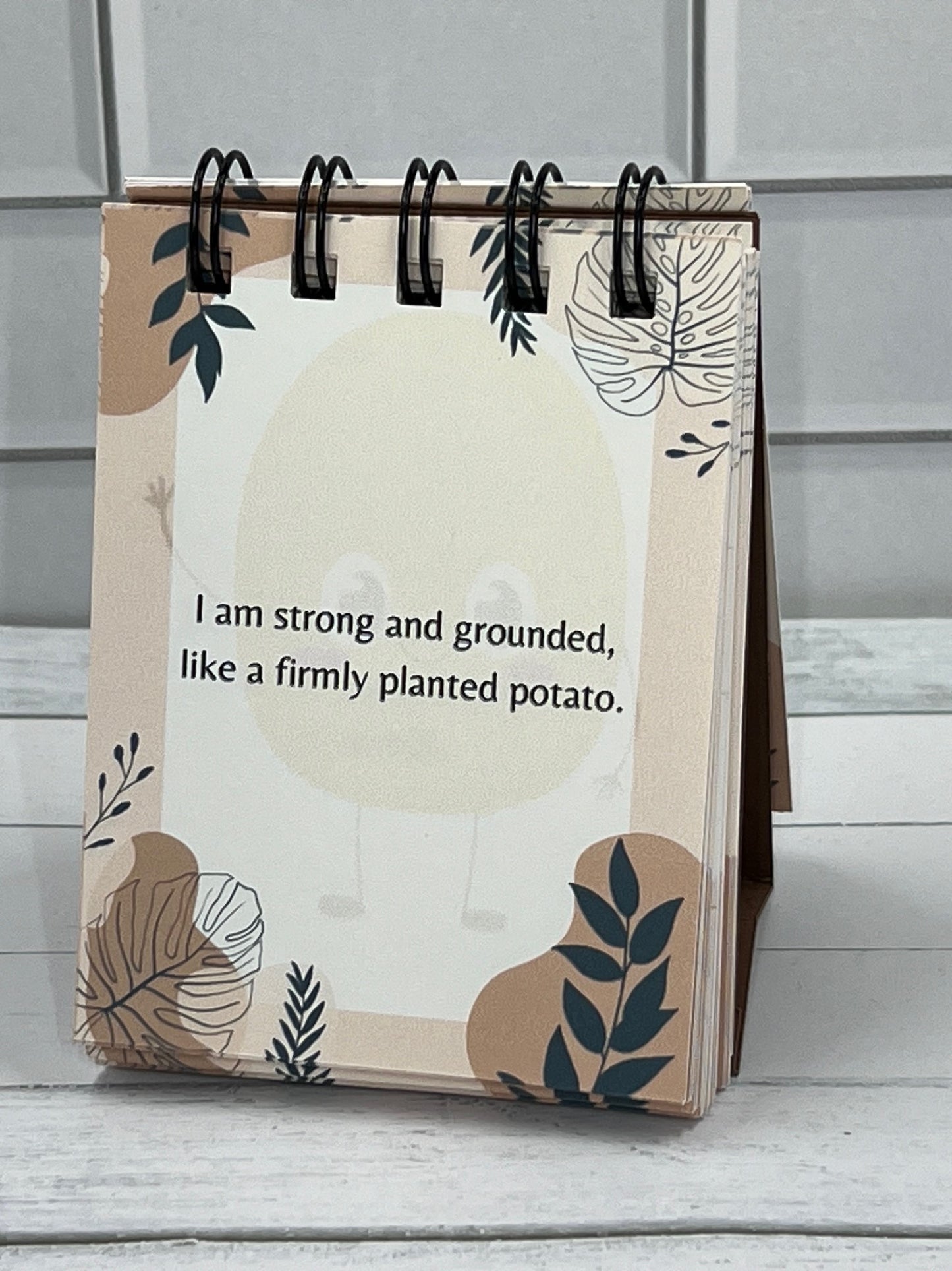 Flip Desktop 50 Positive Potato Affirmation Cards for Growth and Goodness