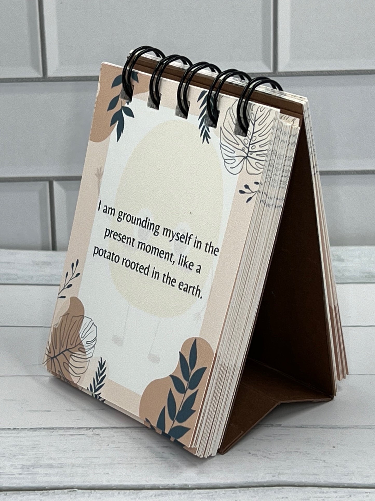 Flip Desktop 50 Positive Potato Affirmation Cards for Growth and Goodness