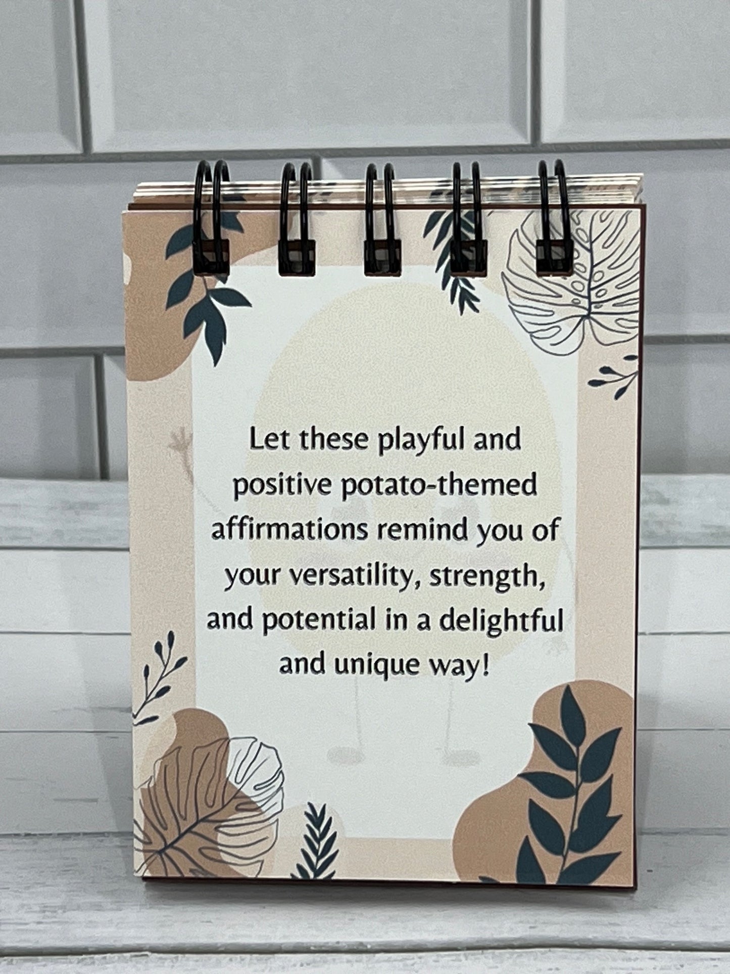 Flip Desktop 50 Positive Potato Affirmation Cards for Growth and Goodness